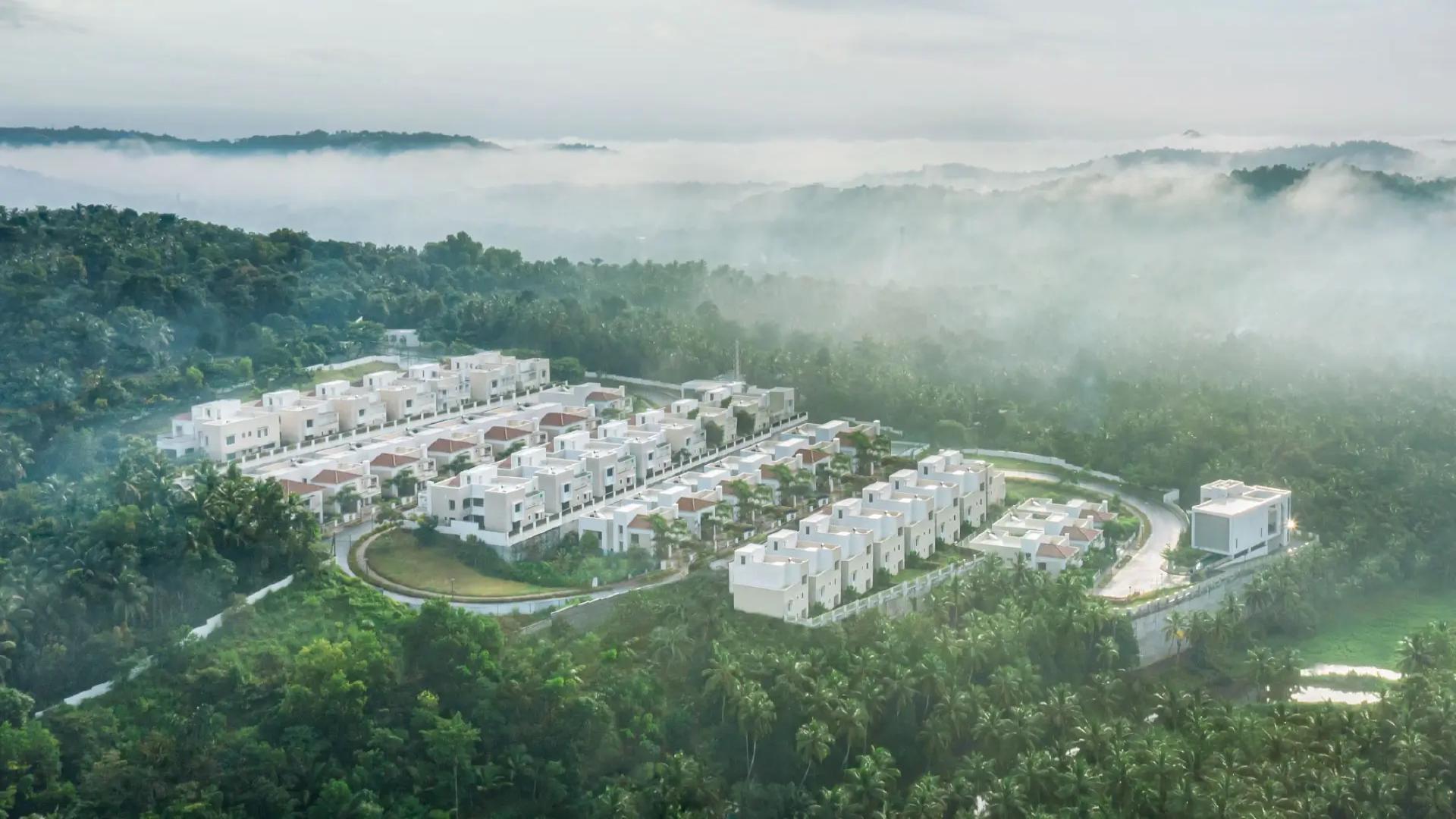 Luxurious living room at Sobha Bela Encosta Villas, Velliparamba, Calicut. Modern design, serene views