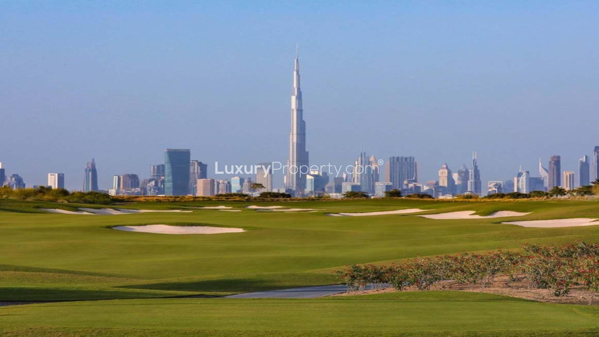 Ultra-luxury 5BR villa exterior with garden in Address Hillcrest, Dubai Hills