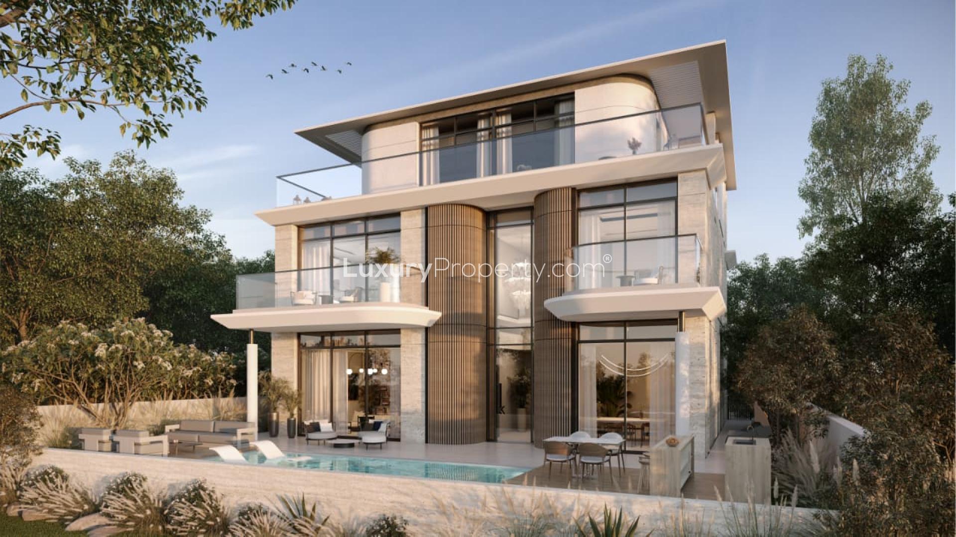 Modern 5-bedroom villa exterior in Karl Lagerfeld Villas, Mohammad Bin Rashid City for sale