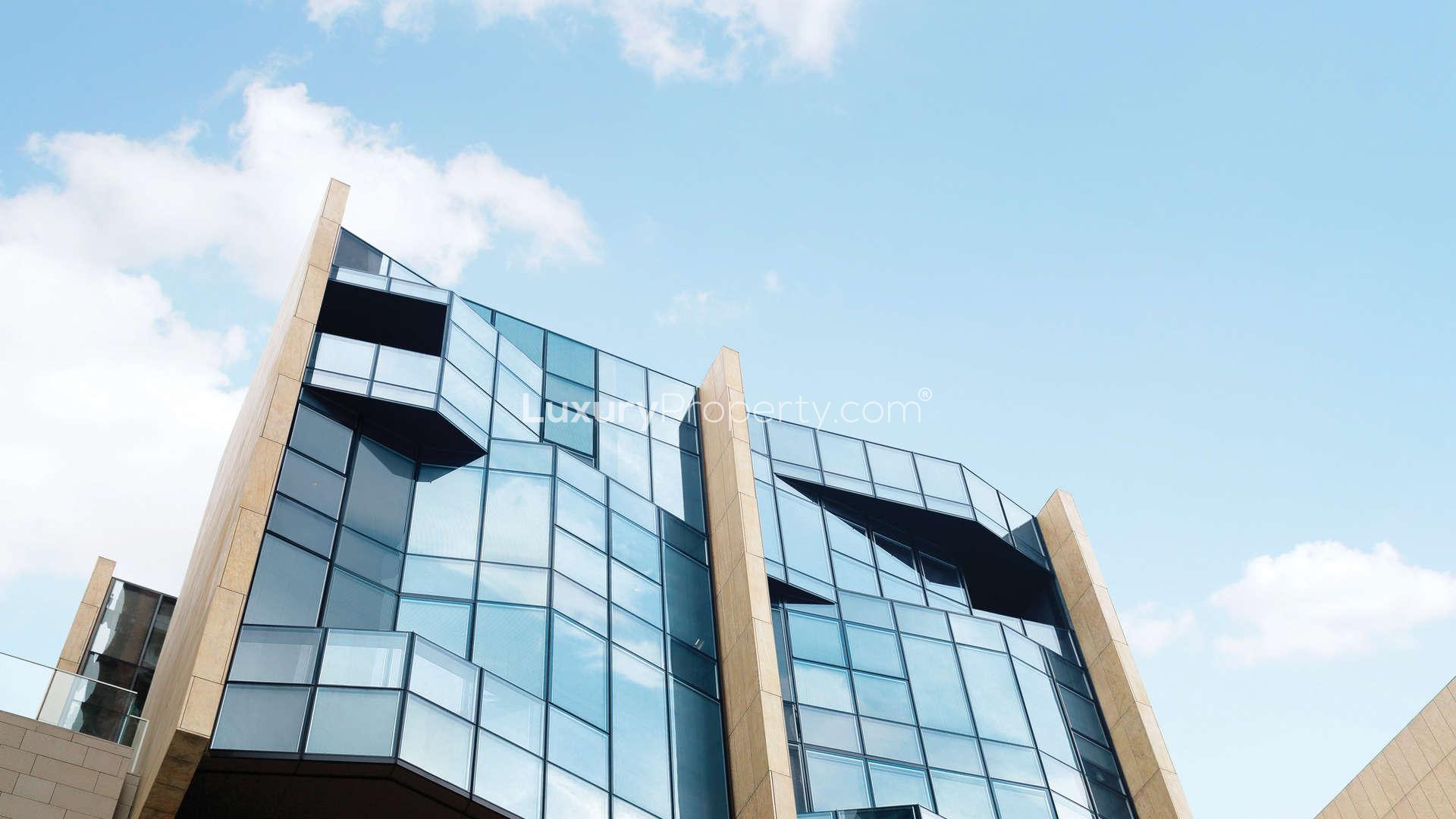 Ultramodern living and dining area in five-bedroom villa, Happy Valley, Hong Kong