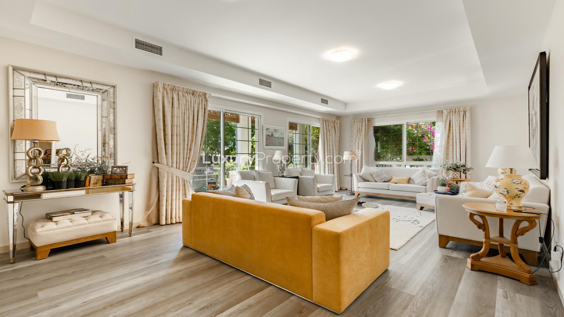 Luxurious living room in a 5-bedroom villa for sale, Rahat, Mudon community