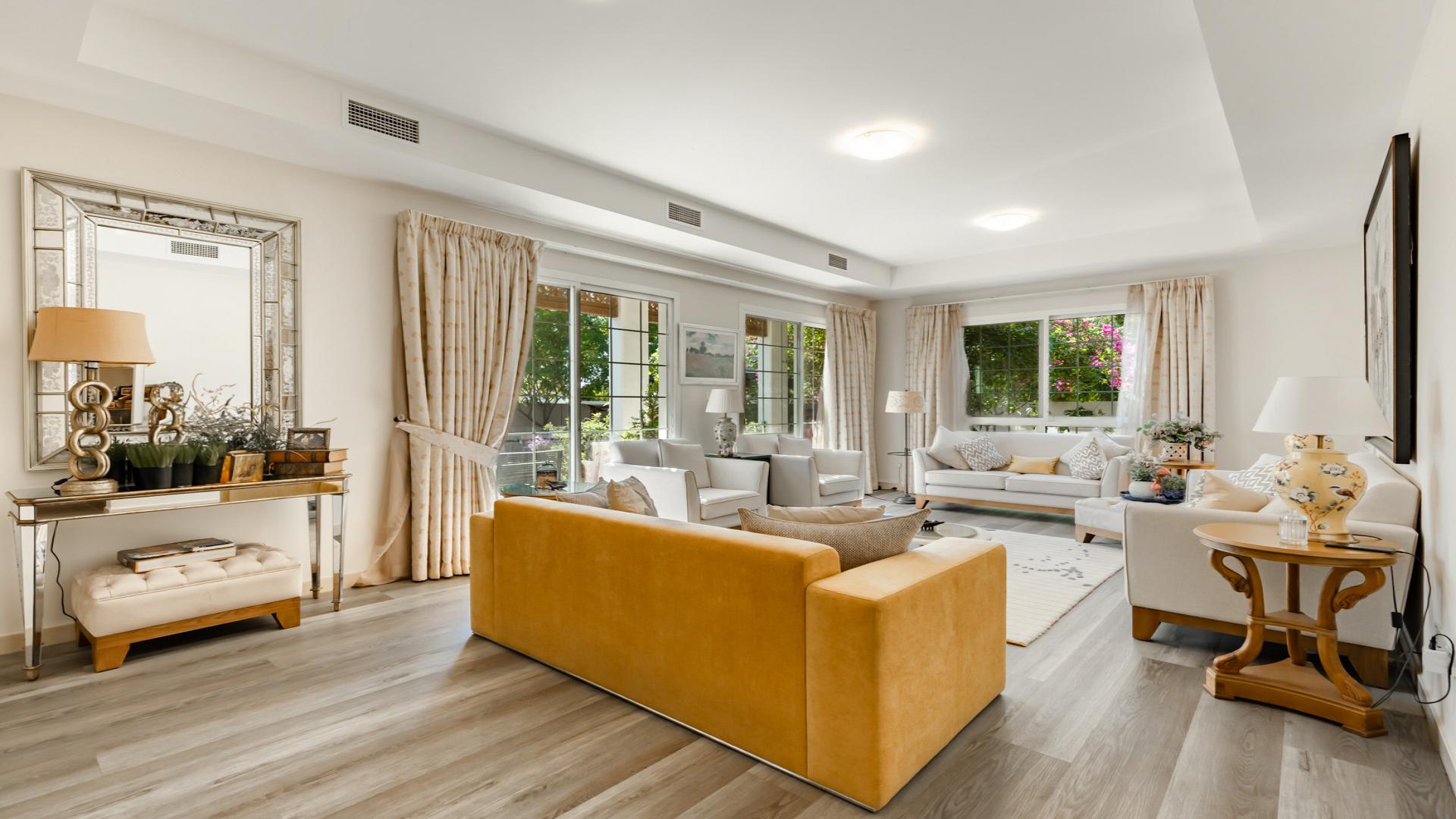 Luxurious living room in a 5-bedroom villa for sale, Rahat, Mudon community