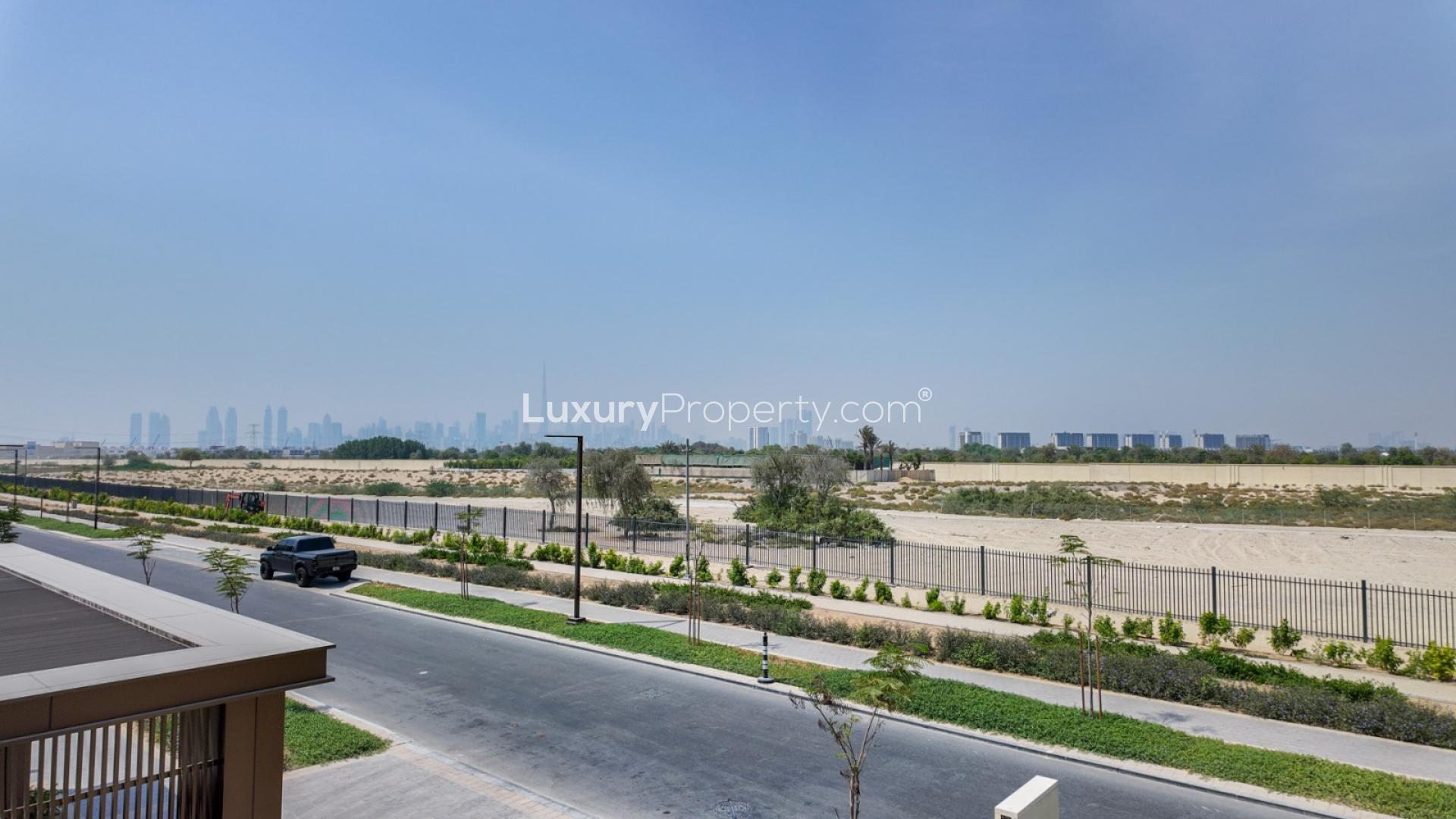 Bright open-plan kitchen and living area in Dubai Hills Estate villa for sale