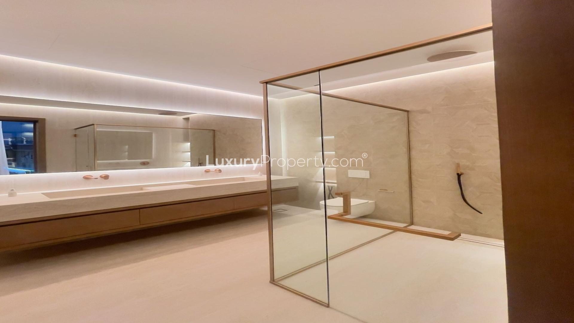 Luxurious bathroom in brand new Al Wasl villa with modern design and spacious layout