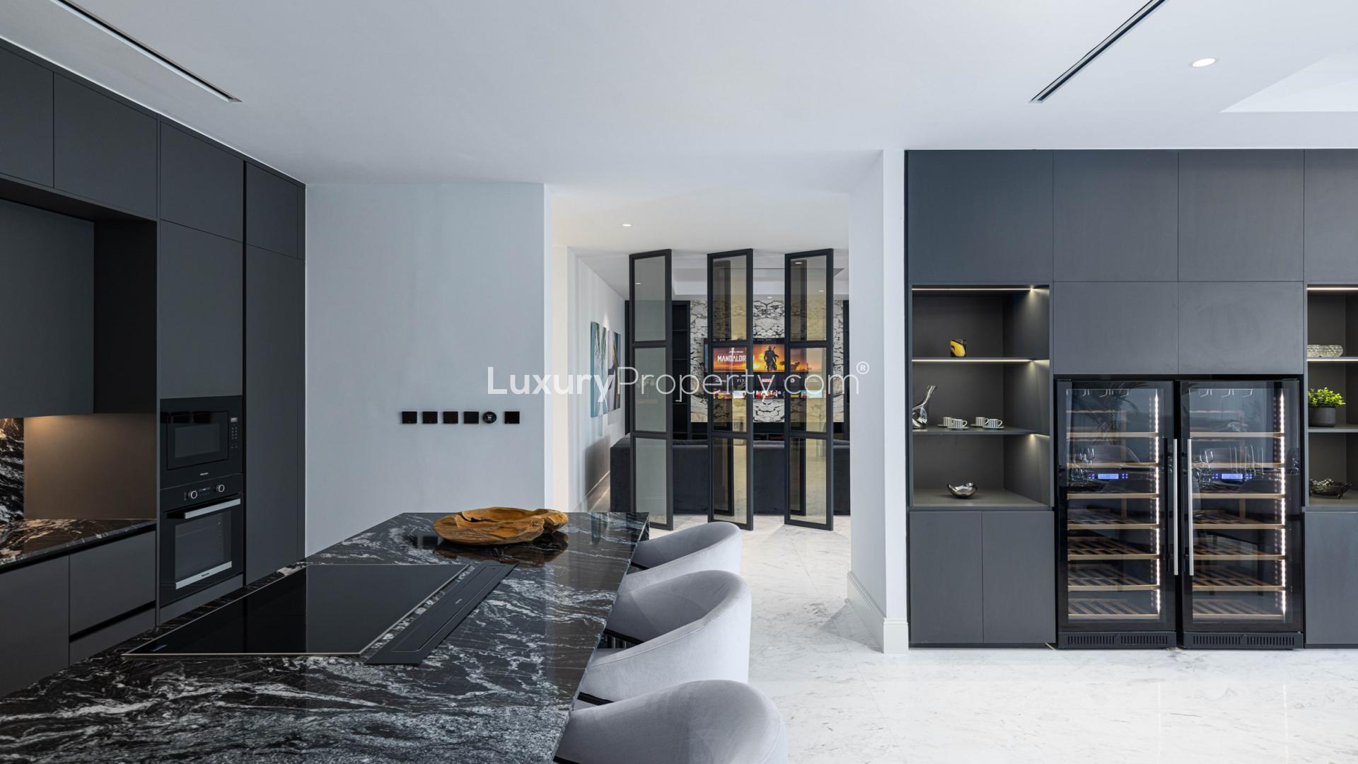 Luxurious dining area in renovated six-bedroom villa, Wildflower, Jumeirah Golf Estates, Dubai