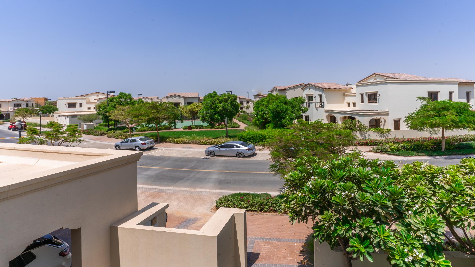 Cozy bedroom in 5-bedroom villa, Aseel, Arabian Ranches, with elegant decor and natural light