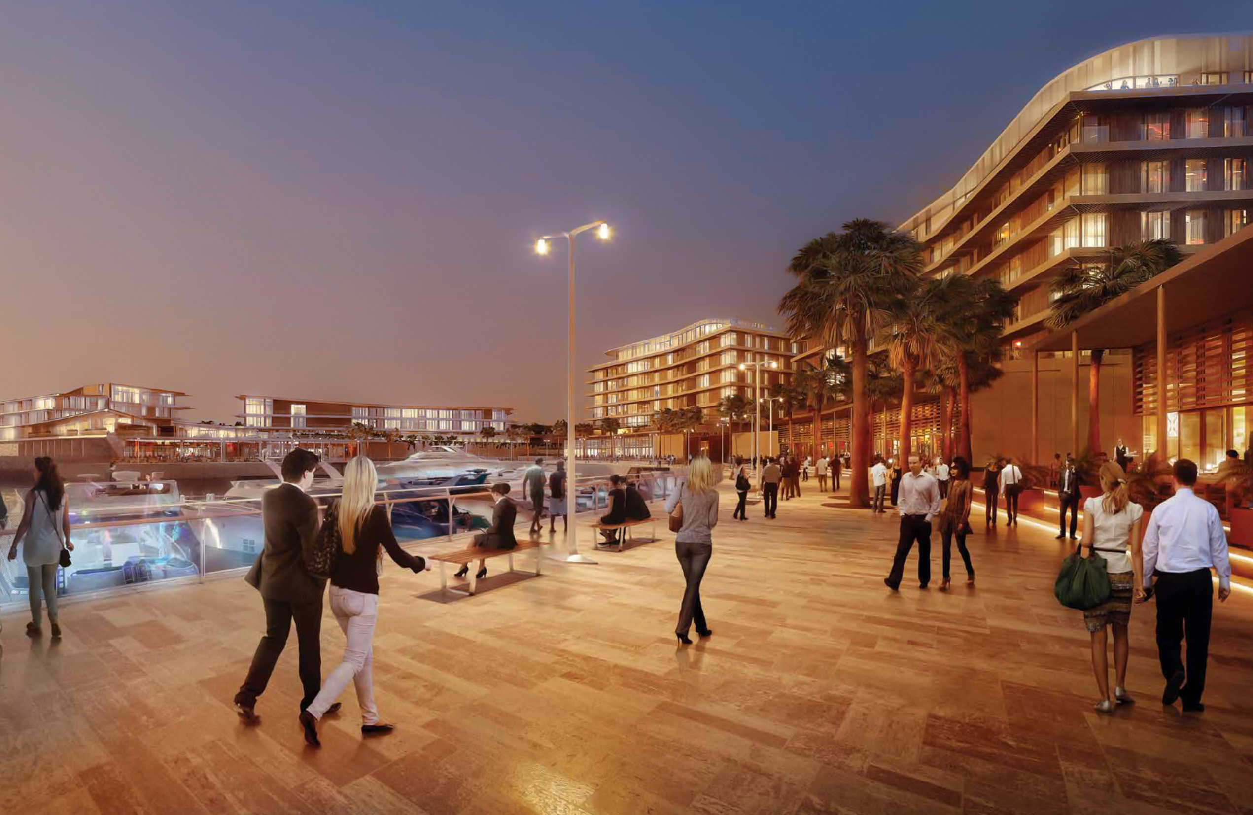 Luxurious Bulgari Resort Villa exterior at dusk, Jumeirah Bay Island, Dubai real estate