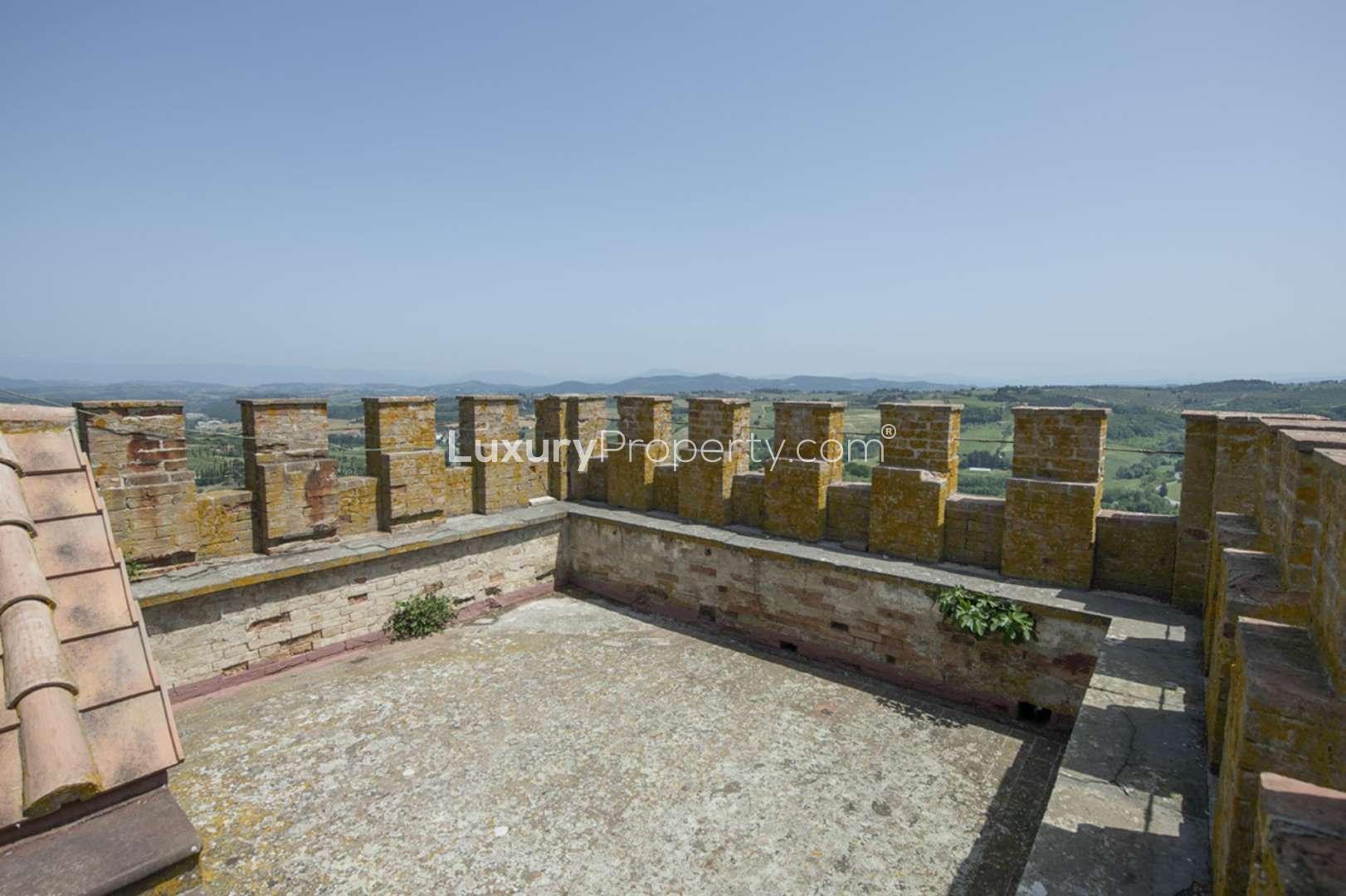 Rural landscape near 13th-century castle for sale in Castello Fiorentino, Florence