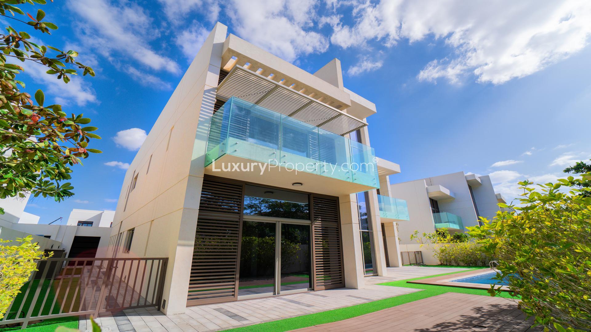 Brand new spacious villa interior with large windows in District One, Mohammed Bin Rashid City