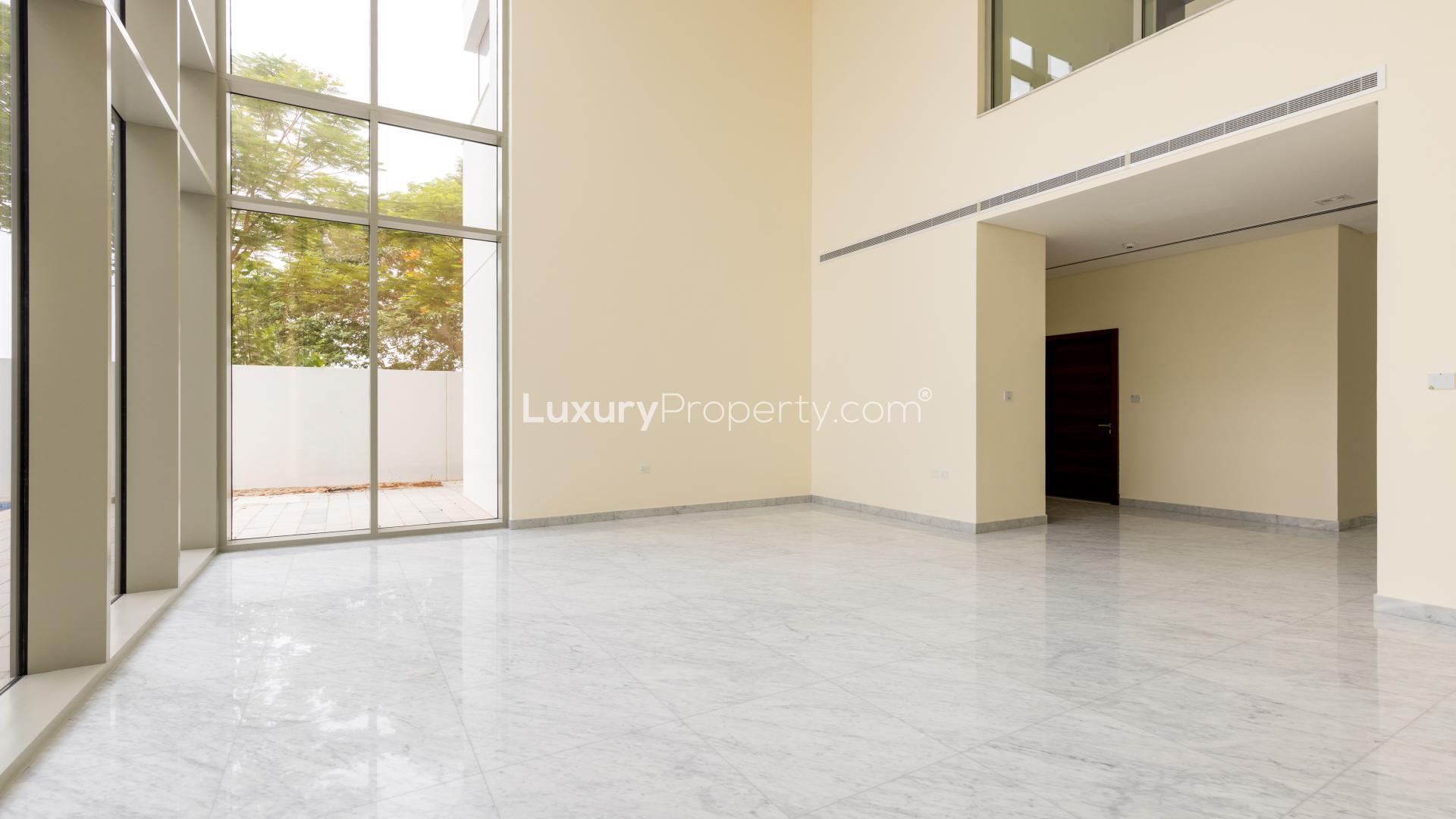 Contemporary villa interior with marble flooring in District One, Mohammed Bin Rashid City