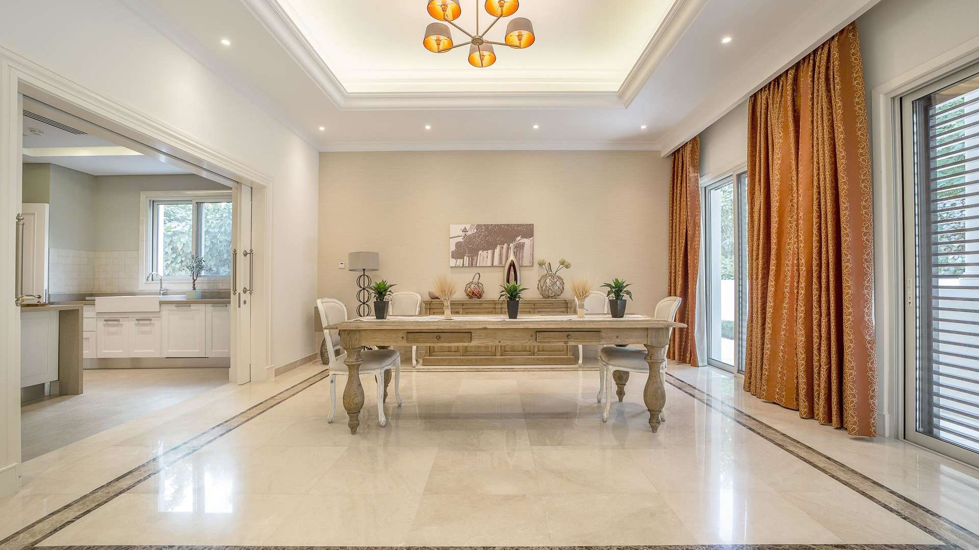 Luxury villa exterior in District One, Mohammed Bin Rashid City, surrounded by lush greenery