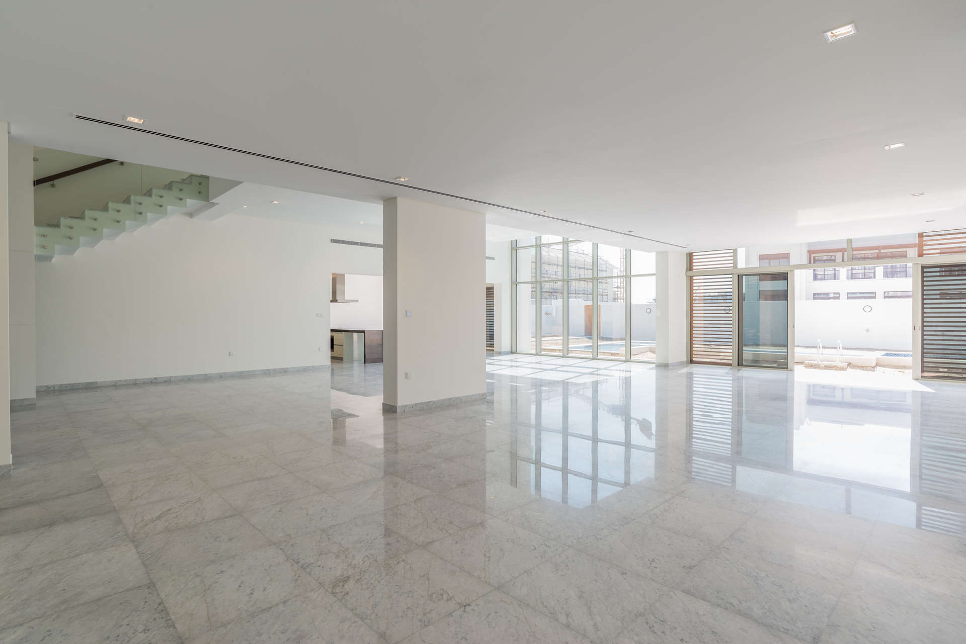 Empty room with large window in stylish villa, District One, Mohammed Bin Rashid City