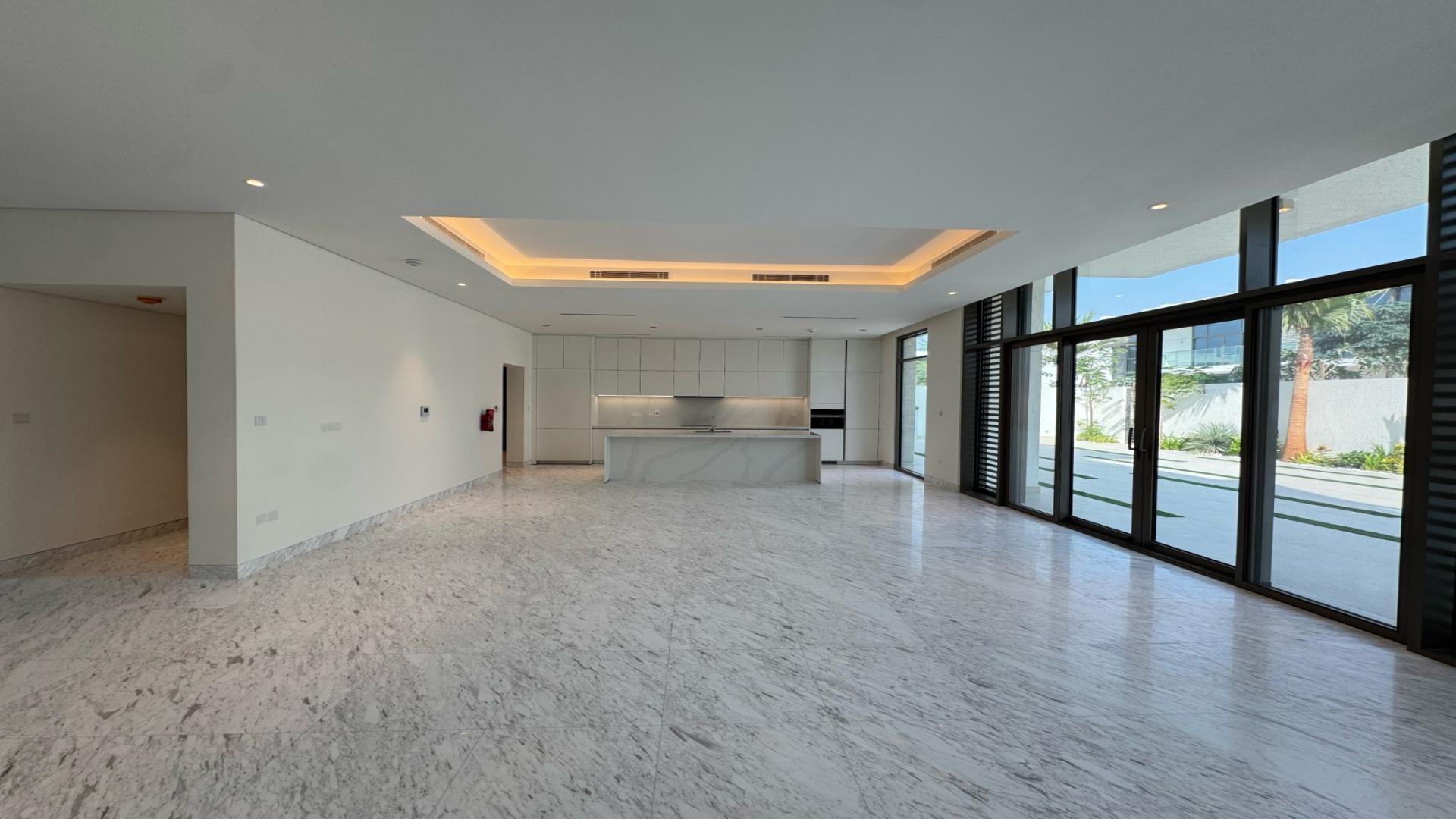 Spacious villa interior with marble flooring in District One