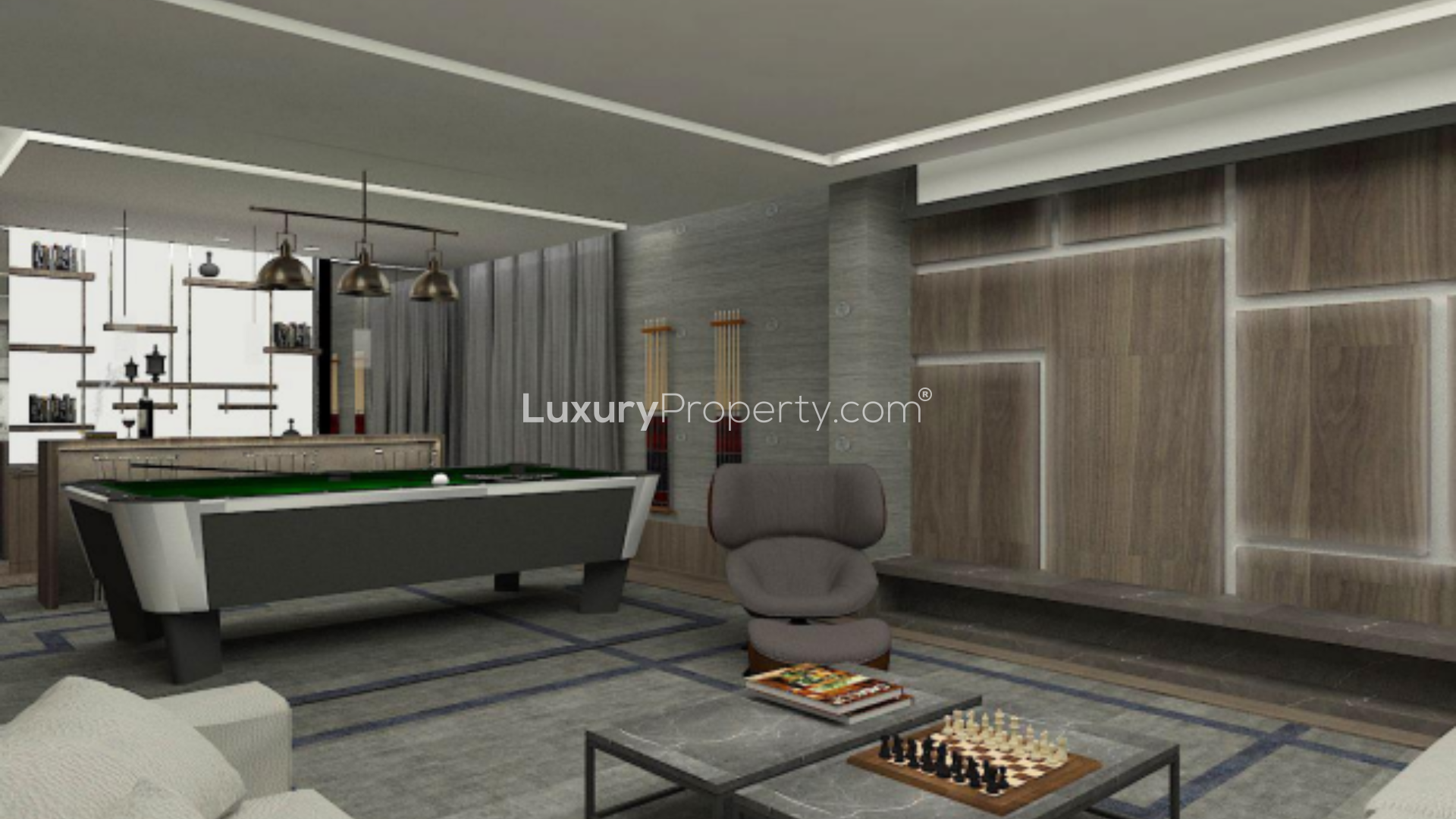 Luxurious living room in 5-bedroom villa, Dubai Hills Estate, modern design and cozy seating