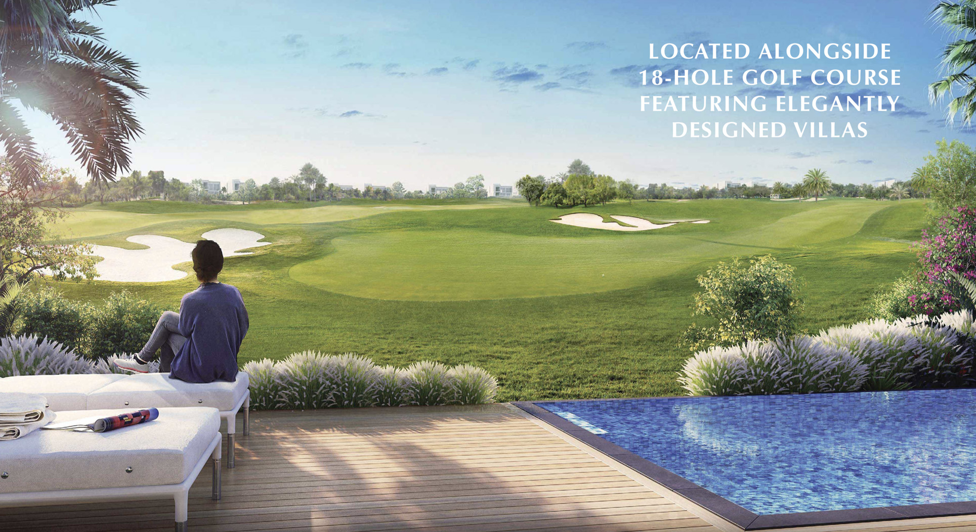 Exquisite five-bedroom villa with pool and garden at Golf Links, Dubai South