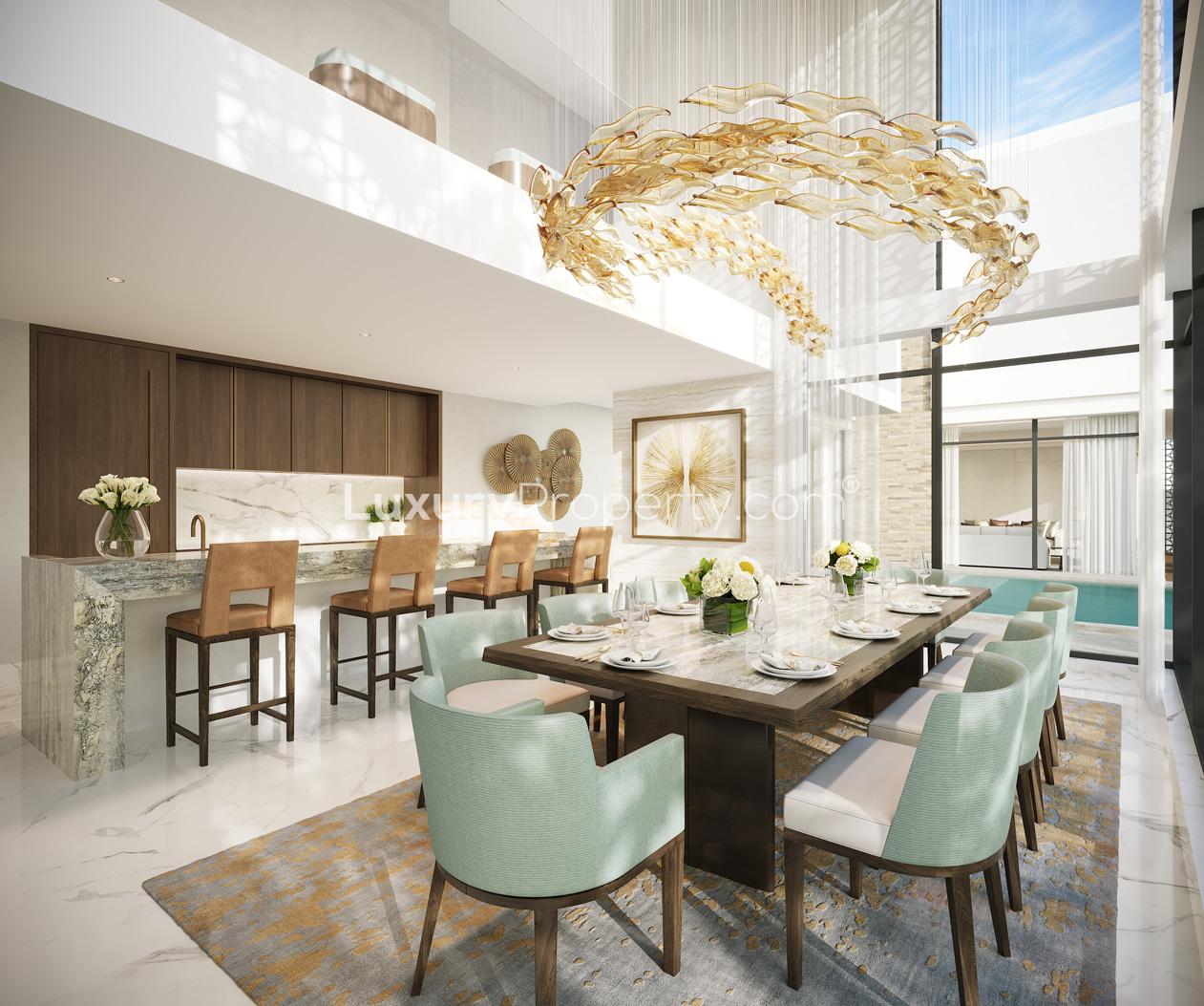 Luxurious living room in 2 Kanal villa, Eighteen Islamabad, with garden view