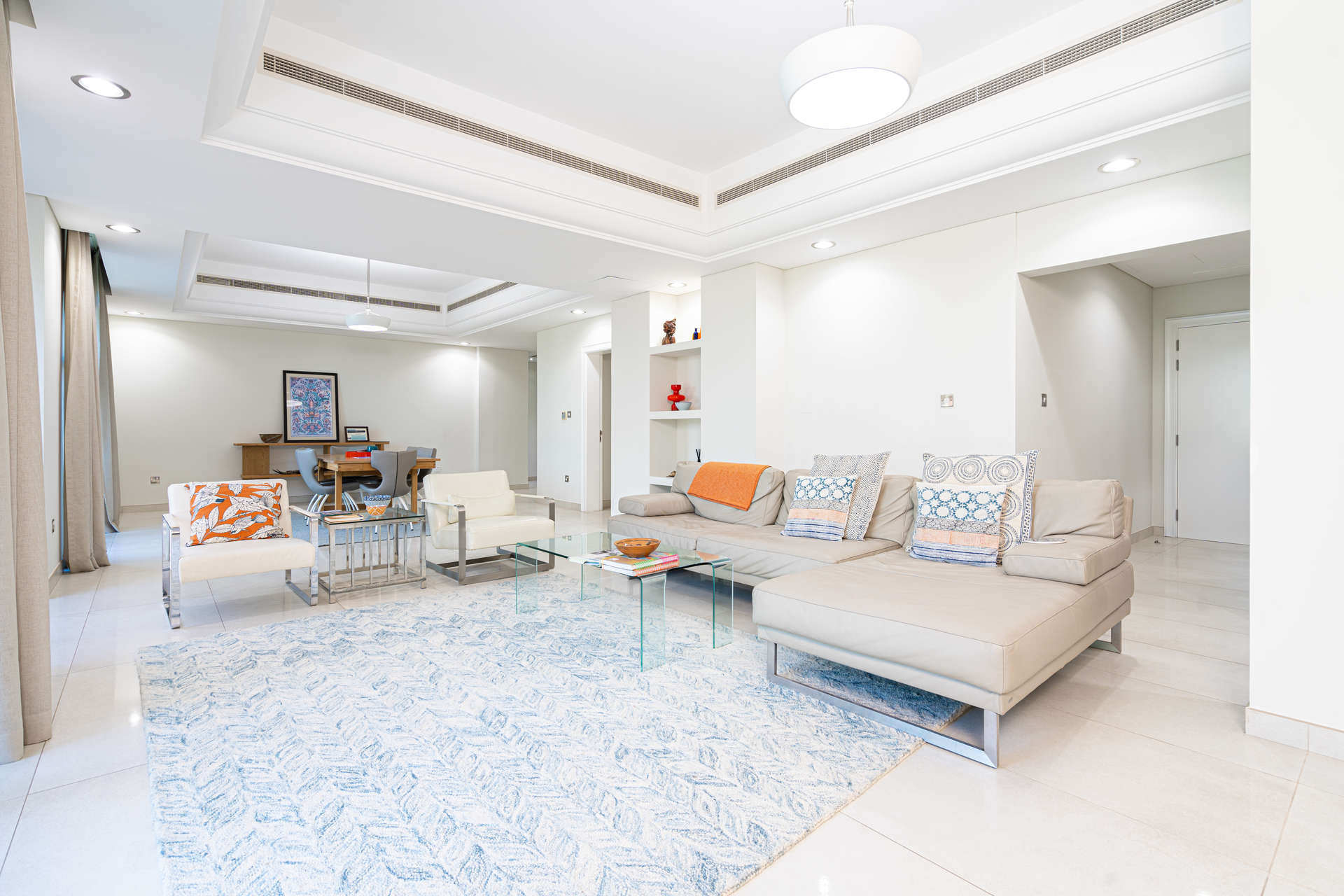 Modern bedroom in luxury 5-bedroom villa, Victory Heights, overlooking Els Golf Course, Dubai Sports City