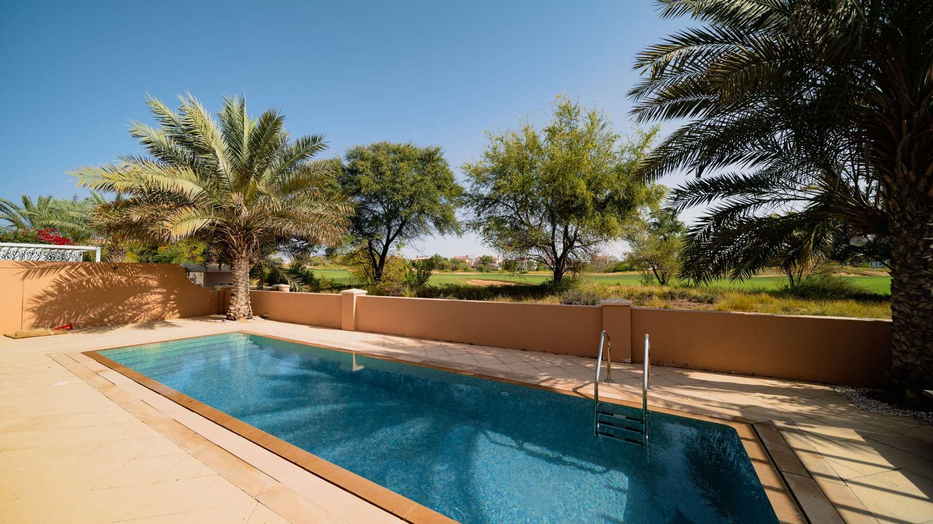 Beautiful villa with lush landscaping at Jumeirah Golf Estates, Fire community, for sale