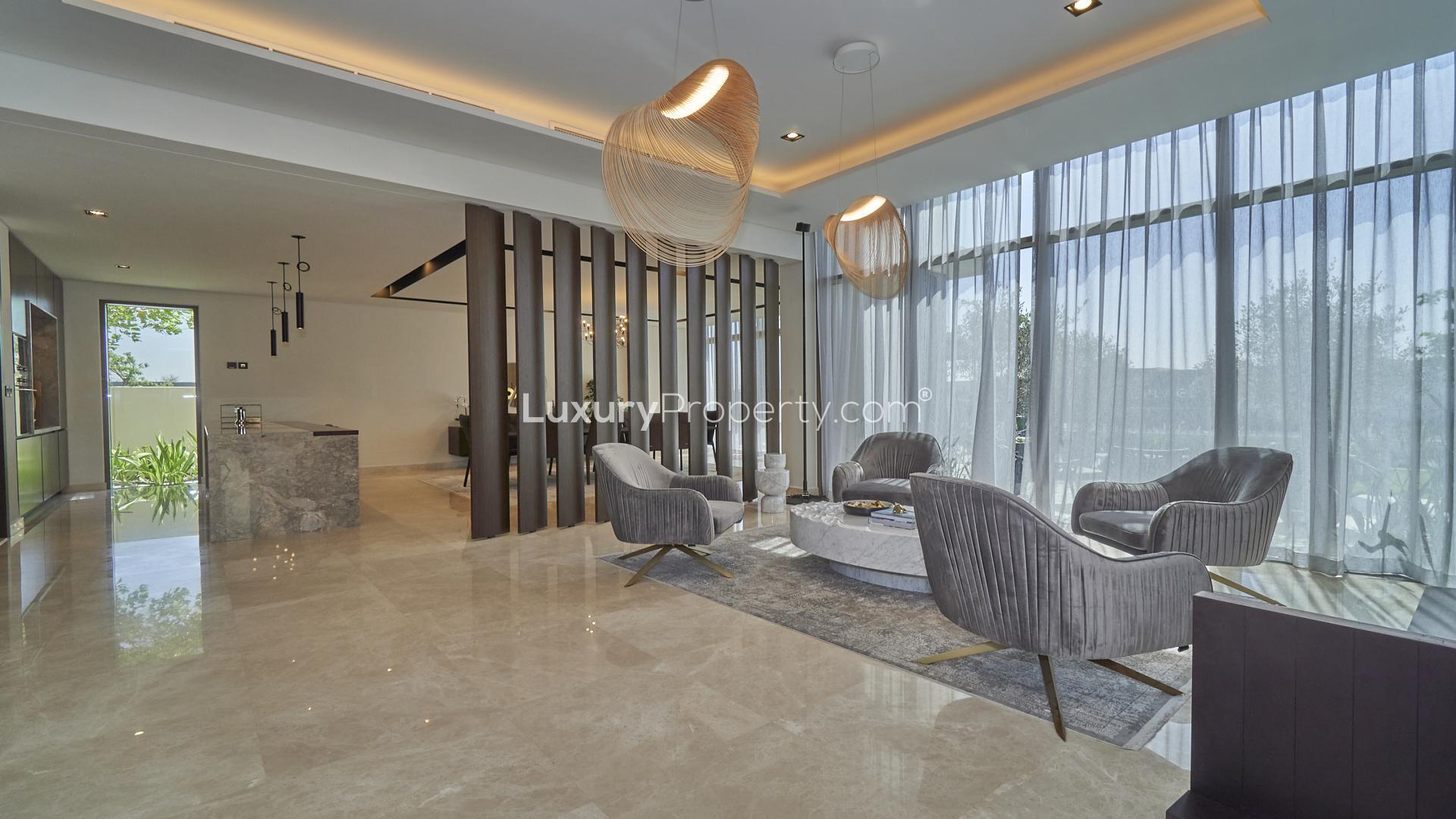 Luxurious living room in brand new 5-bedroom villa, Golf Place, Dubai Hills Estate