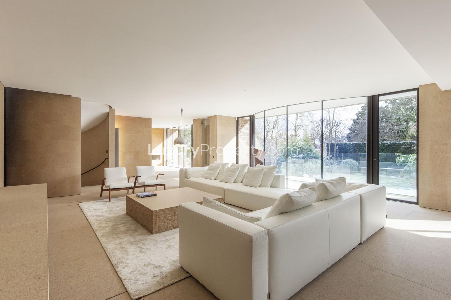 Luxurious indoor pool area in Hampstead Village villa, 5 Cannon Lane, London