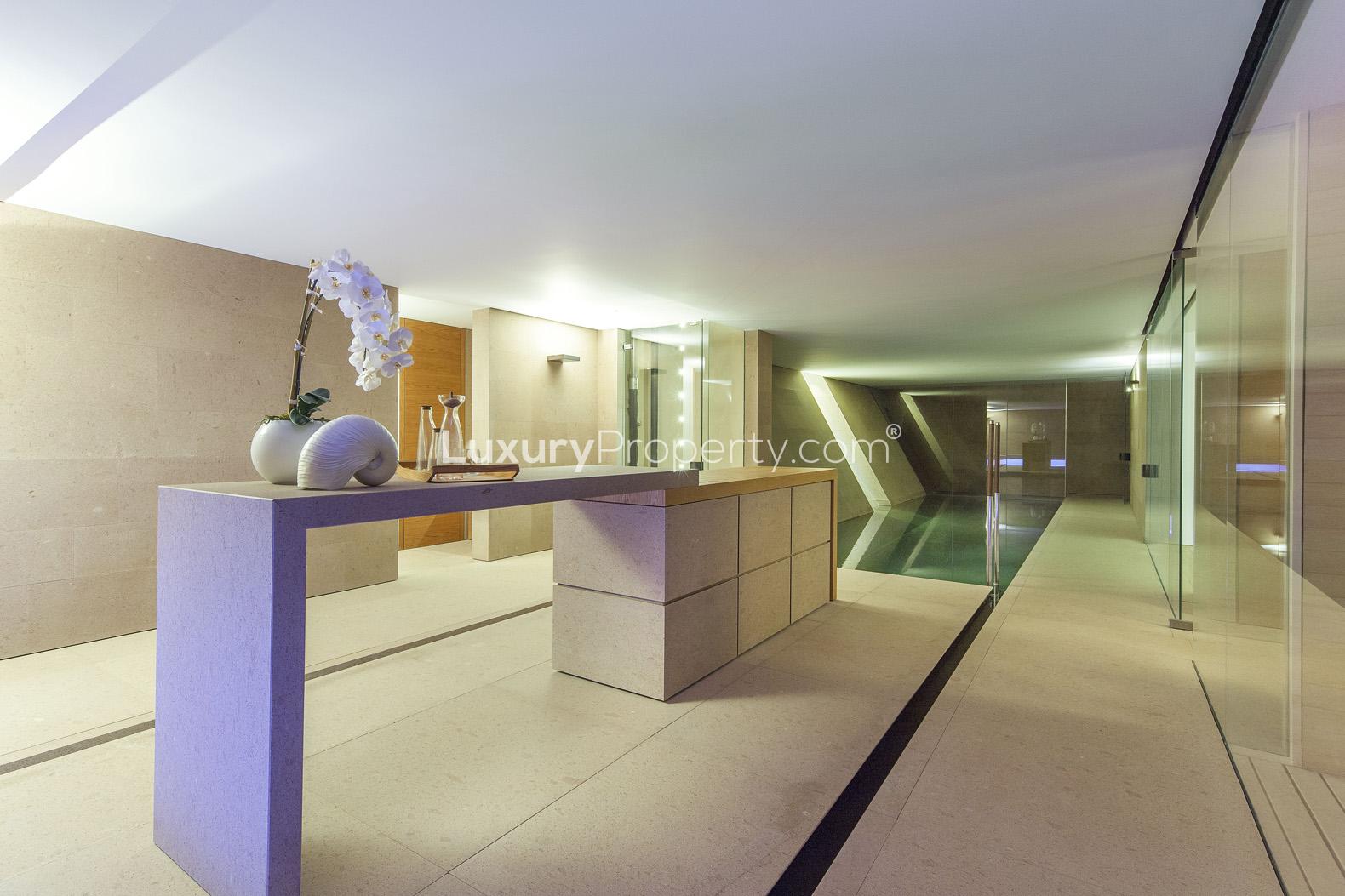 Modern spiral staircase in luxury villa for sale, Hampstead Village, London