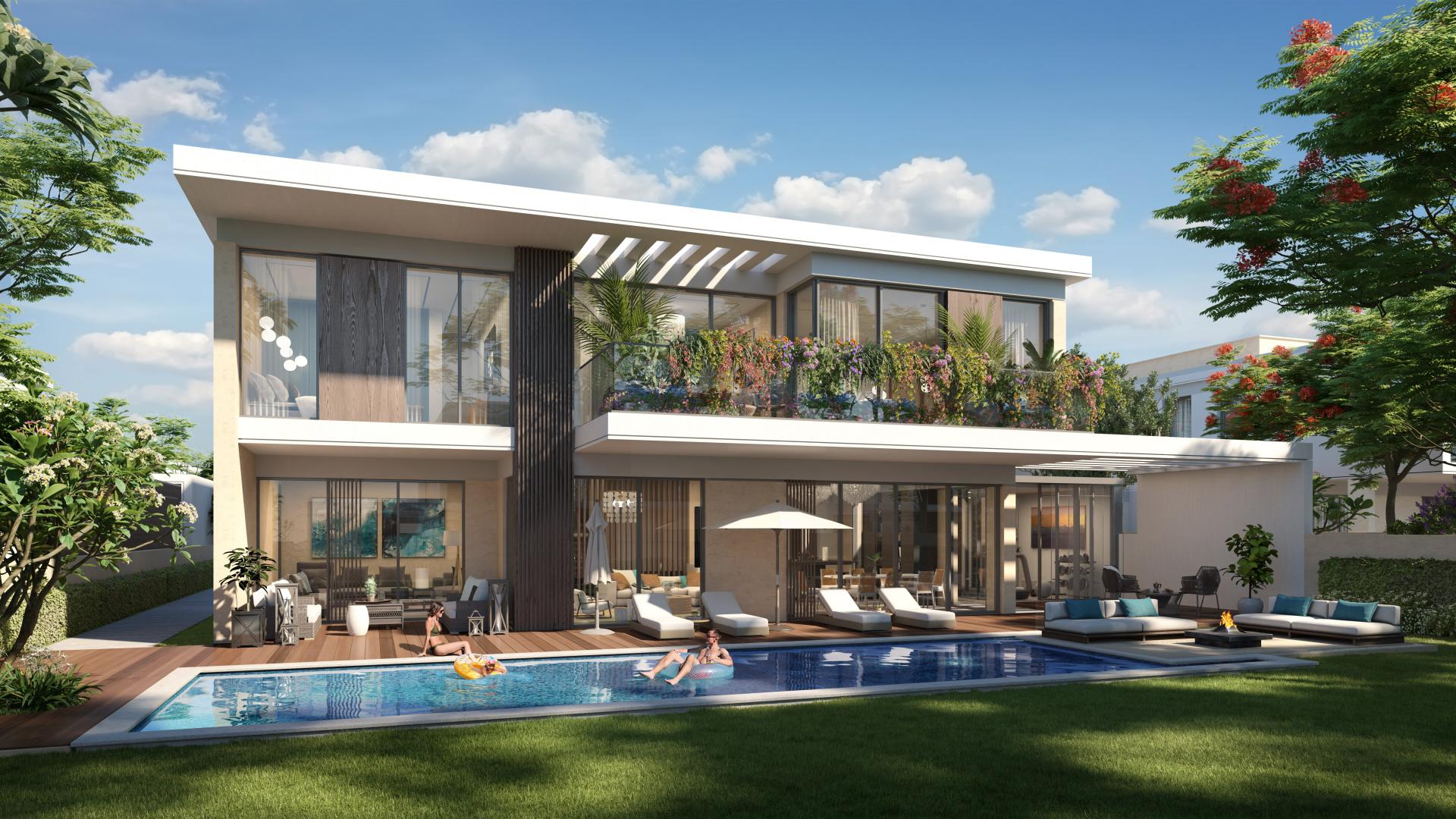 Modern five-bedroom villa with garden suite in Harmony, Tilal Al Ghaf, for sale