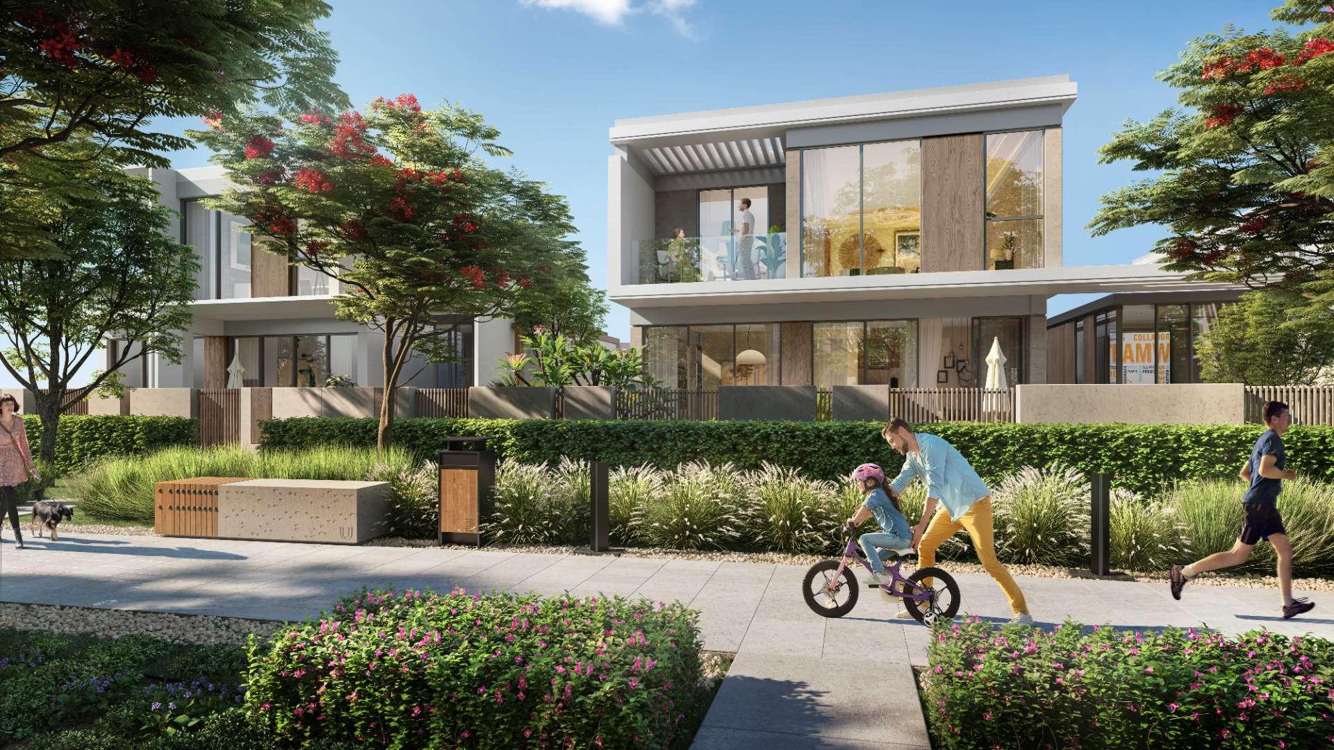 Park-facing luxury villa with pool in Tilal Al Ghaf, Harmony 2 community