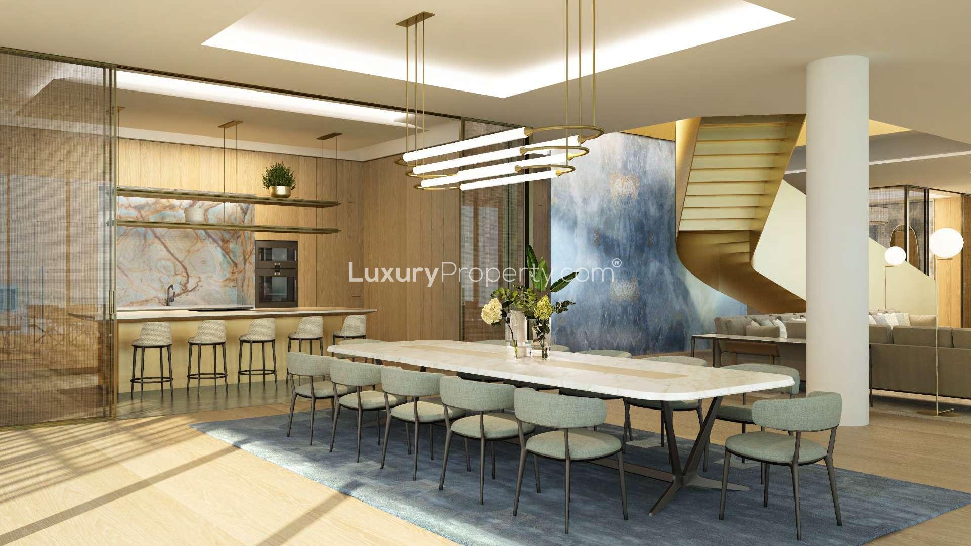 Luxurious BVLGARI Ocean Mansion Villa on Jumeirah Bay Island with stunning waterfront views