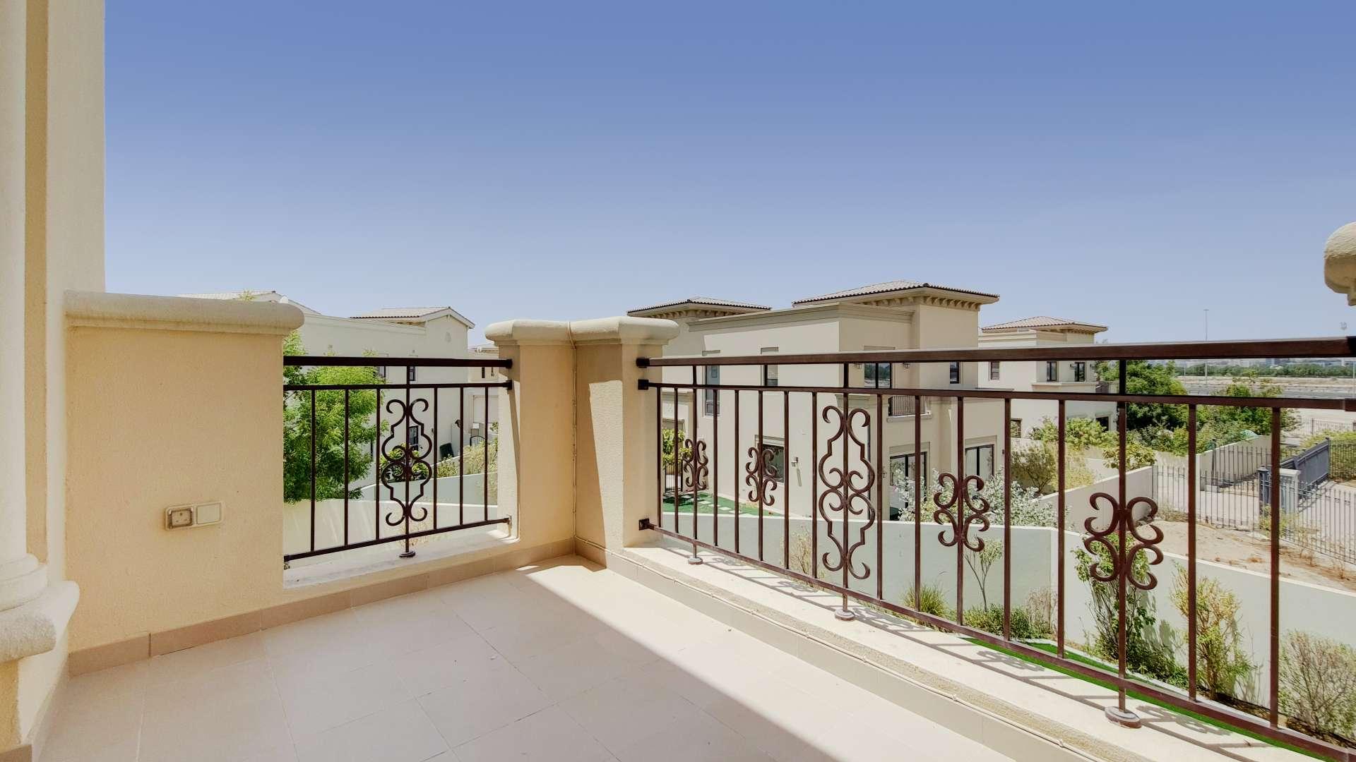 Spacious living area with large windows in Lila villa, Arabian Ranches 2