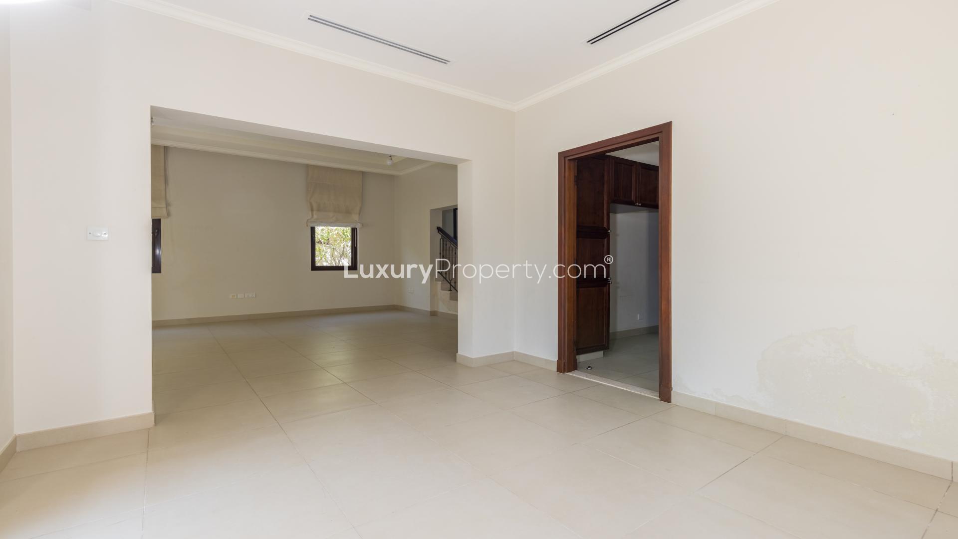 Empty living area in 5-bedroom villa for sale, Lila, Arabian Ranches 2