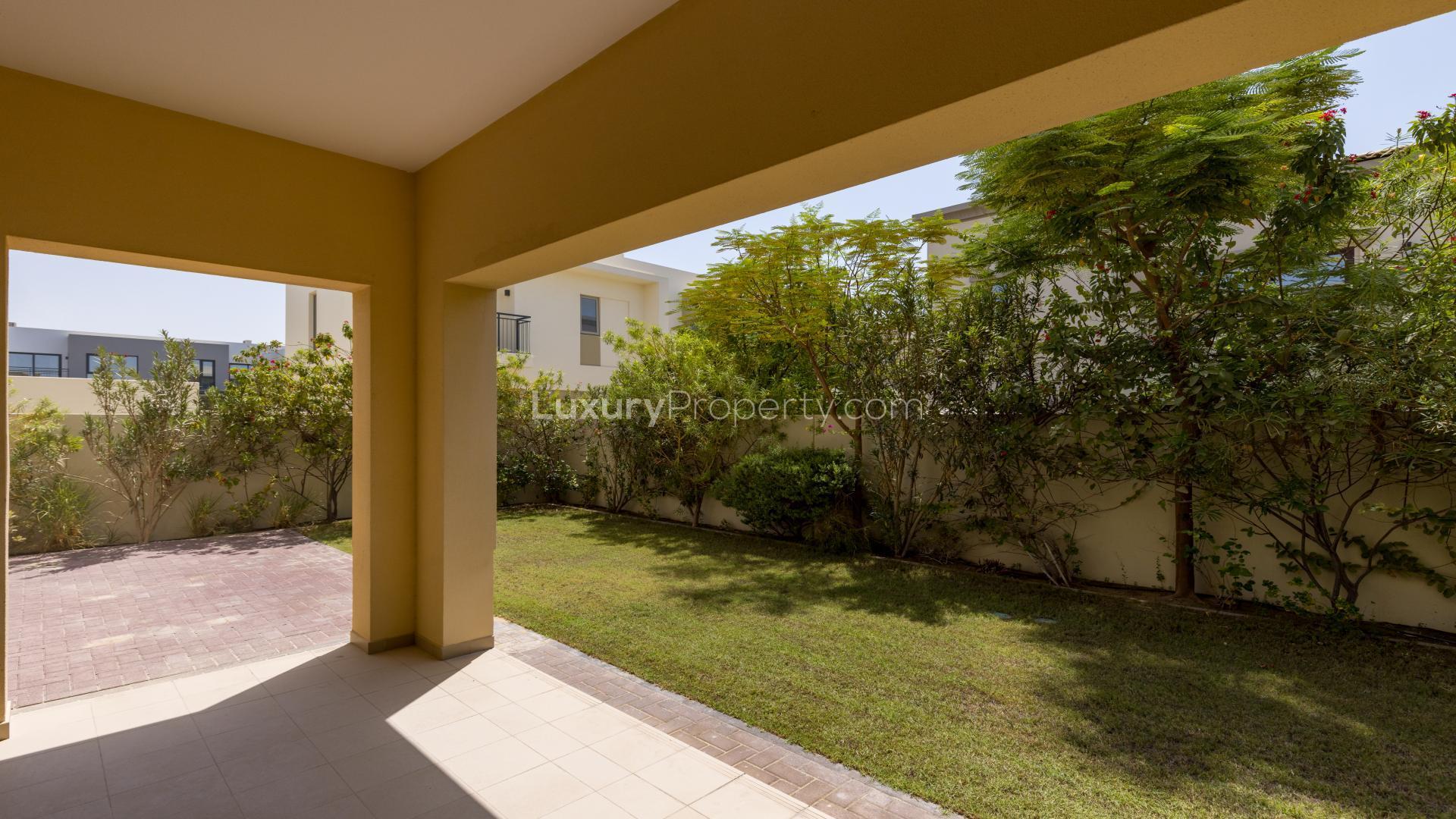 Spacious living area in 5-bedroom villa, Lila, Arabian Ranches 2, Dubai, bright interiors