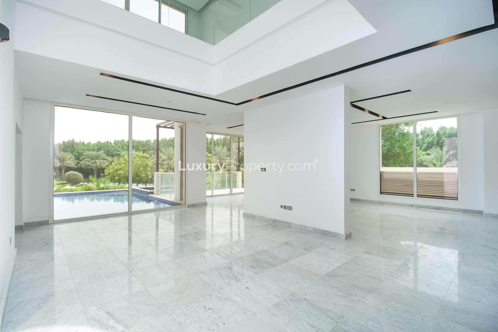 Modern 5-bedroom villa with garage in Lime Tree Valley, Jumeirah Golf Estates