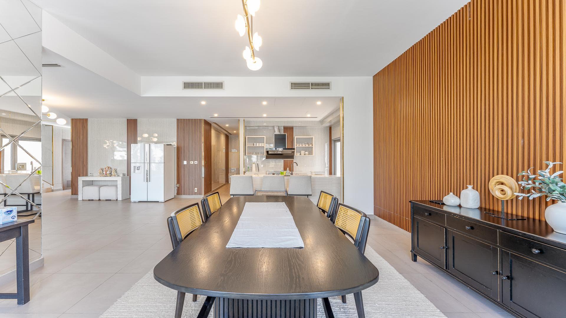 Modern living room in upgraded Sidra Villas II, Dubai Hills Estate, featuring elegant furnishings