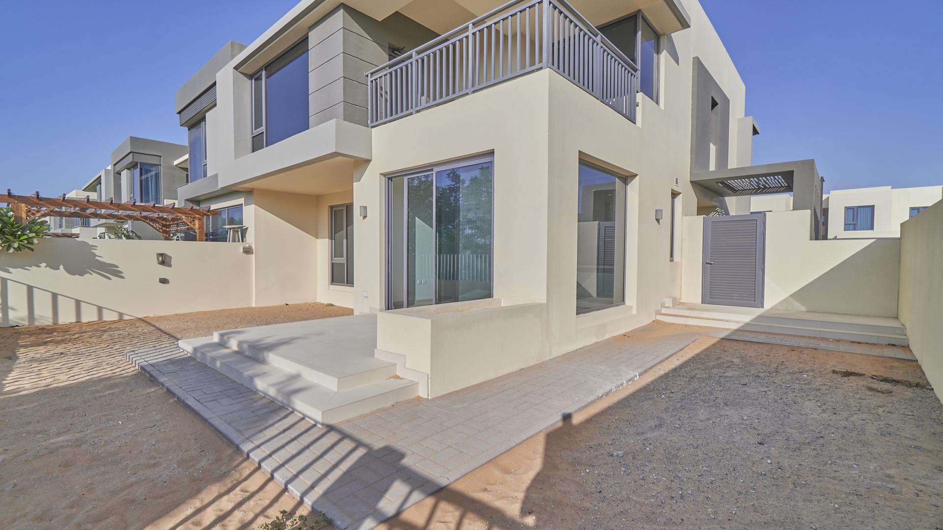 Open-plan kitchen and living area in Dubai Hills Estate townhouse for sale