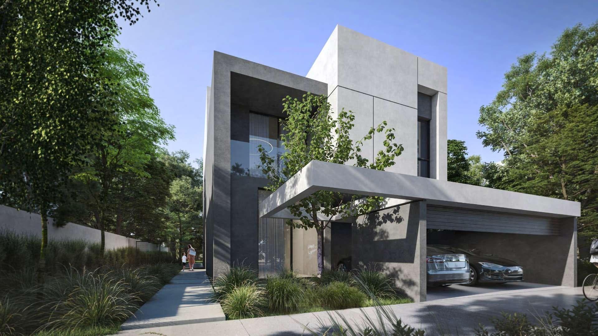 Modern 5-bedroom villa in Jouri Hills, Jumeirah Golf Estates, surrounded by lush greenery