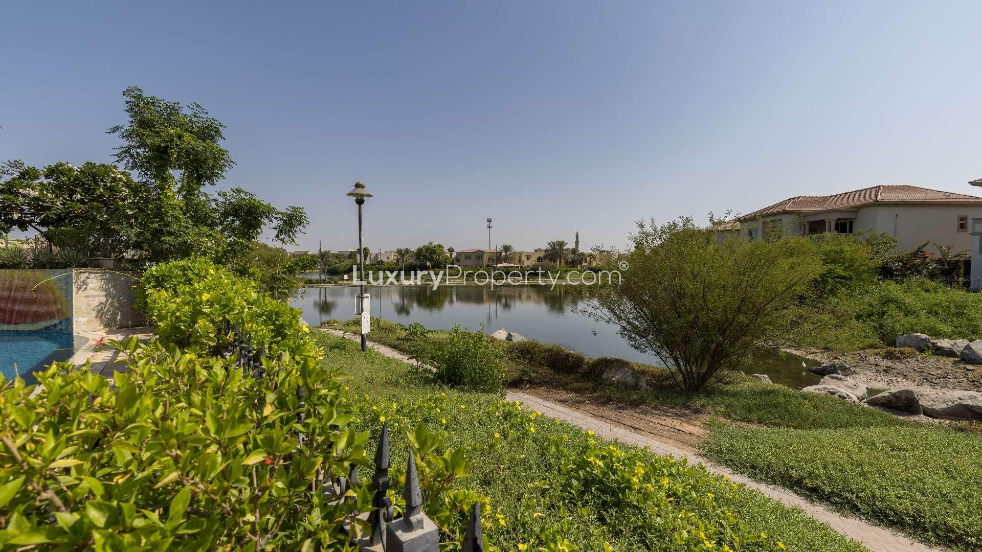 Luxurious 5-bedroom villa with pool, European Clusters, Jumeirah Islands, lake view, for sale