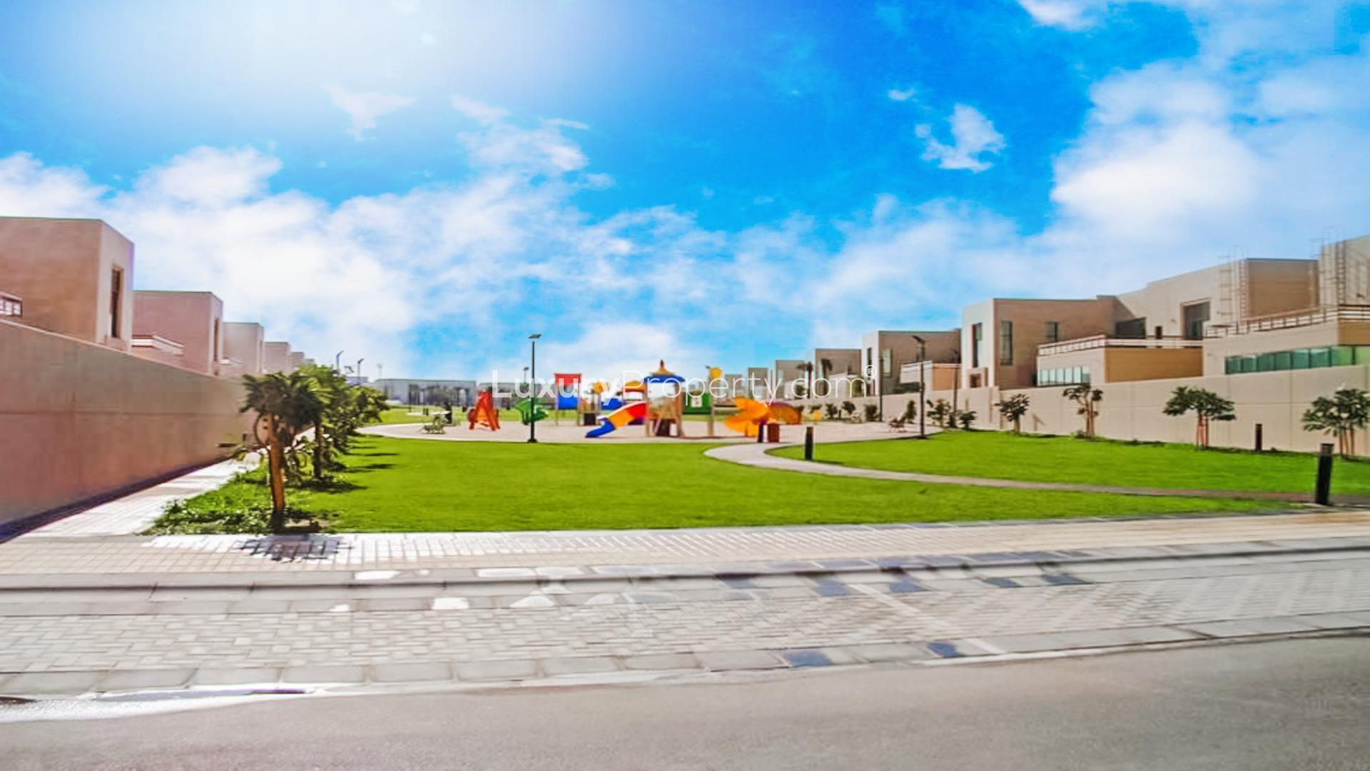 Playground and green space in Meydan Gated Community, Dubai villa for sale