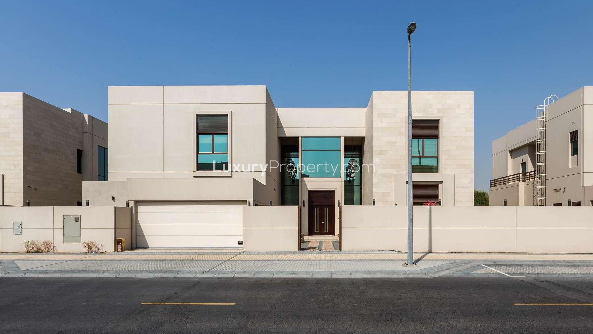 Exterior view of five-bedroom villa for sale in Millennium Estates, Meydan Gated Community