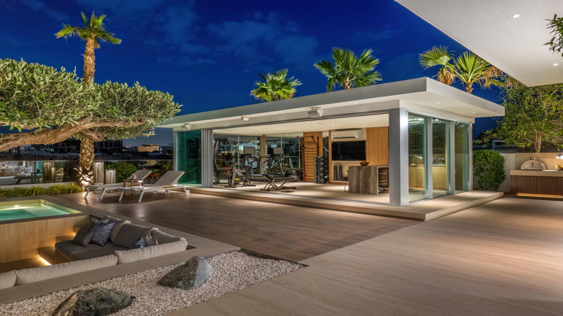 Ultra-luxury villa in Dubai Hills Estate with pool and modern outdoor seating area