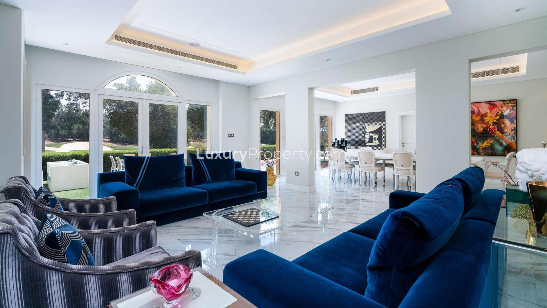 Playroom in upgraded 5-bedroom villa, Olive Point, Jumeirah Golf Estates, featuring vibrant decor