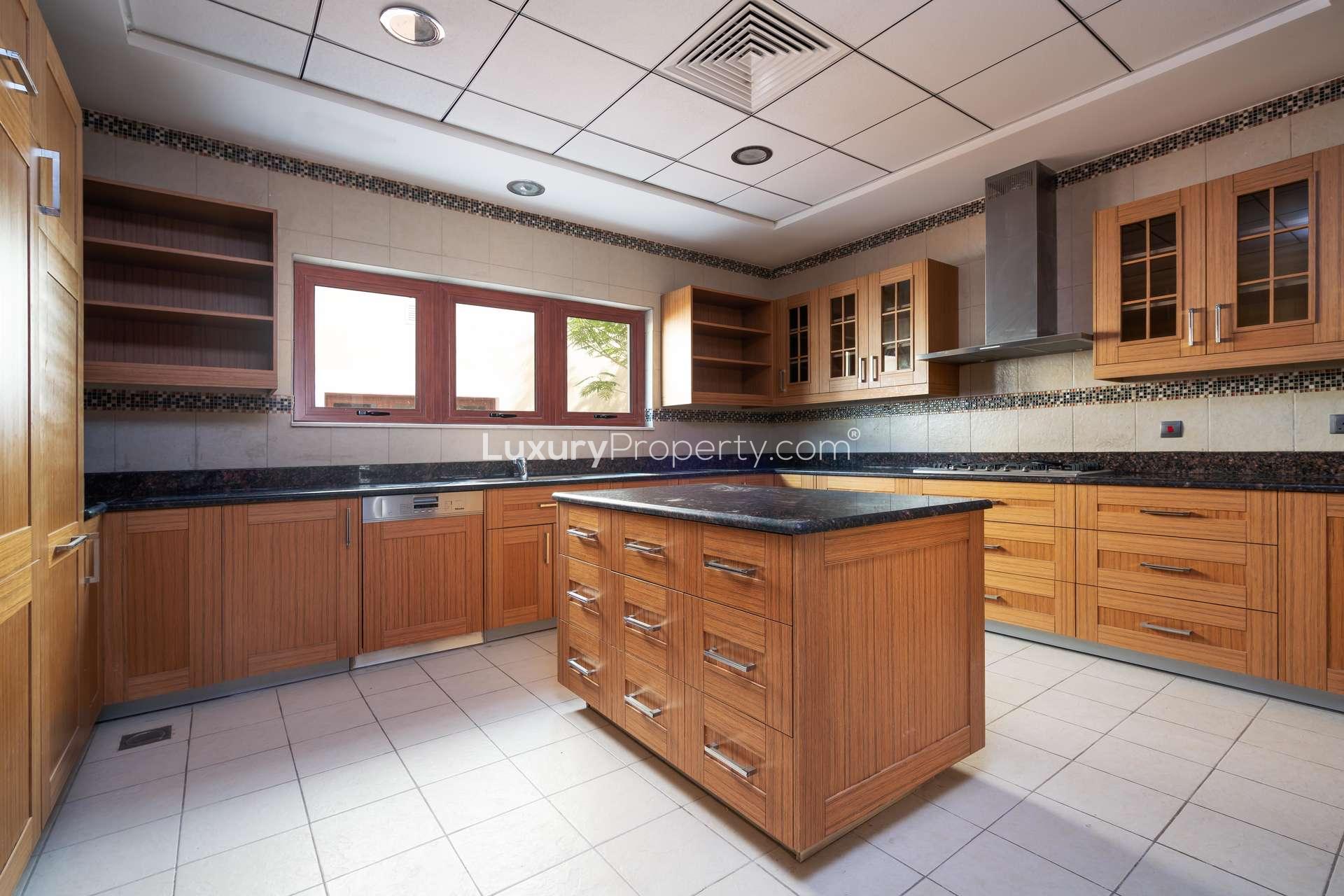 5 Bedroom Villa for Sale in Jumeirah Golf Estates, Spacious Driveway and Elegant Facade