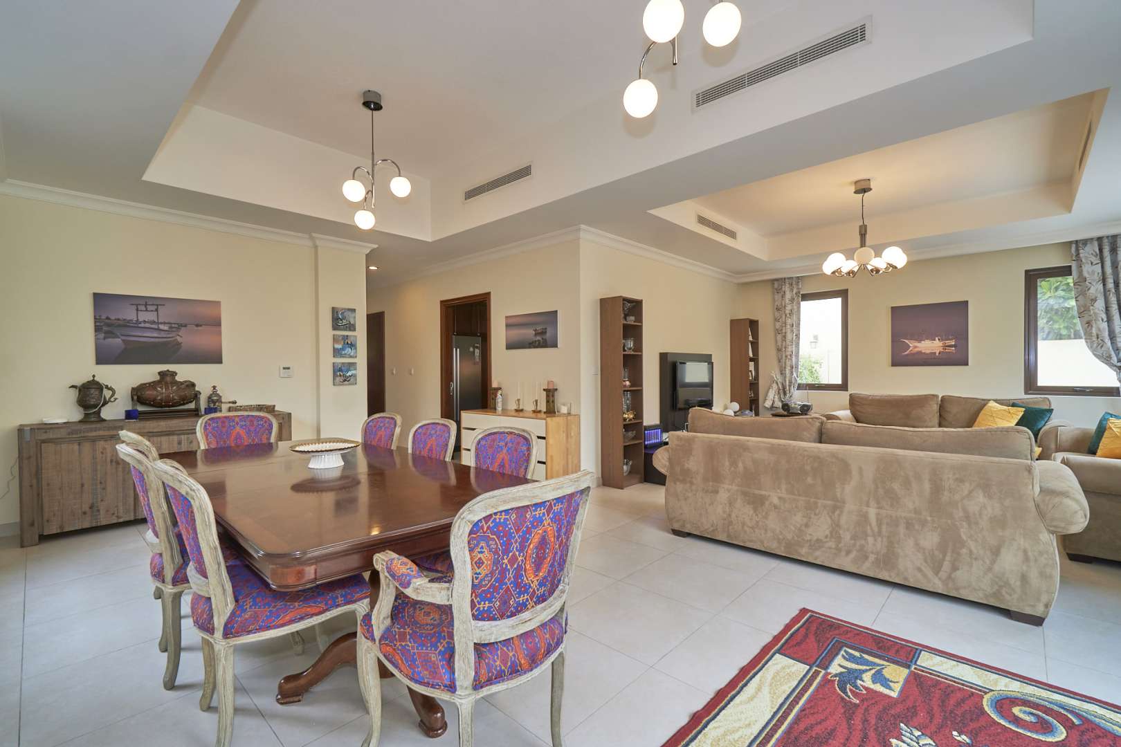 Luxurious living room in five-bedroom villa, Palma, Arabian Ranches 2, for sale