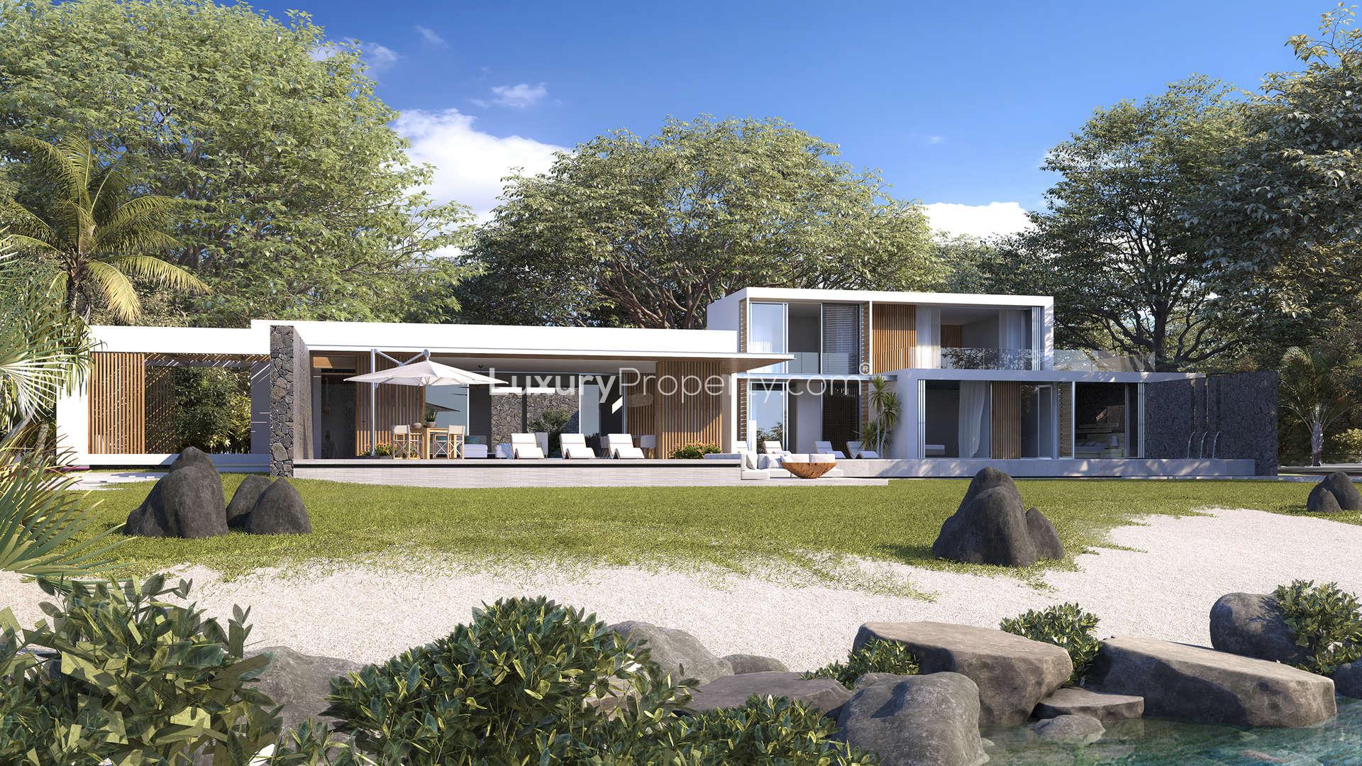 Luxury 5-bedroom villa with pool, lush garden, and sea views in Anahita, Mauritius