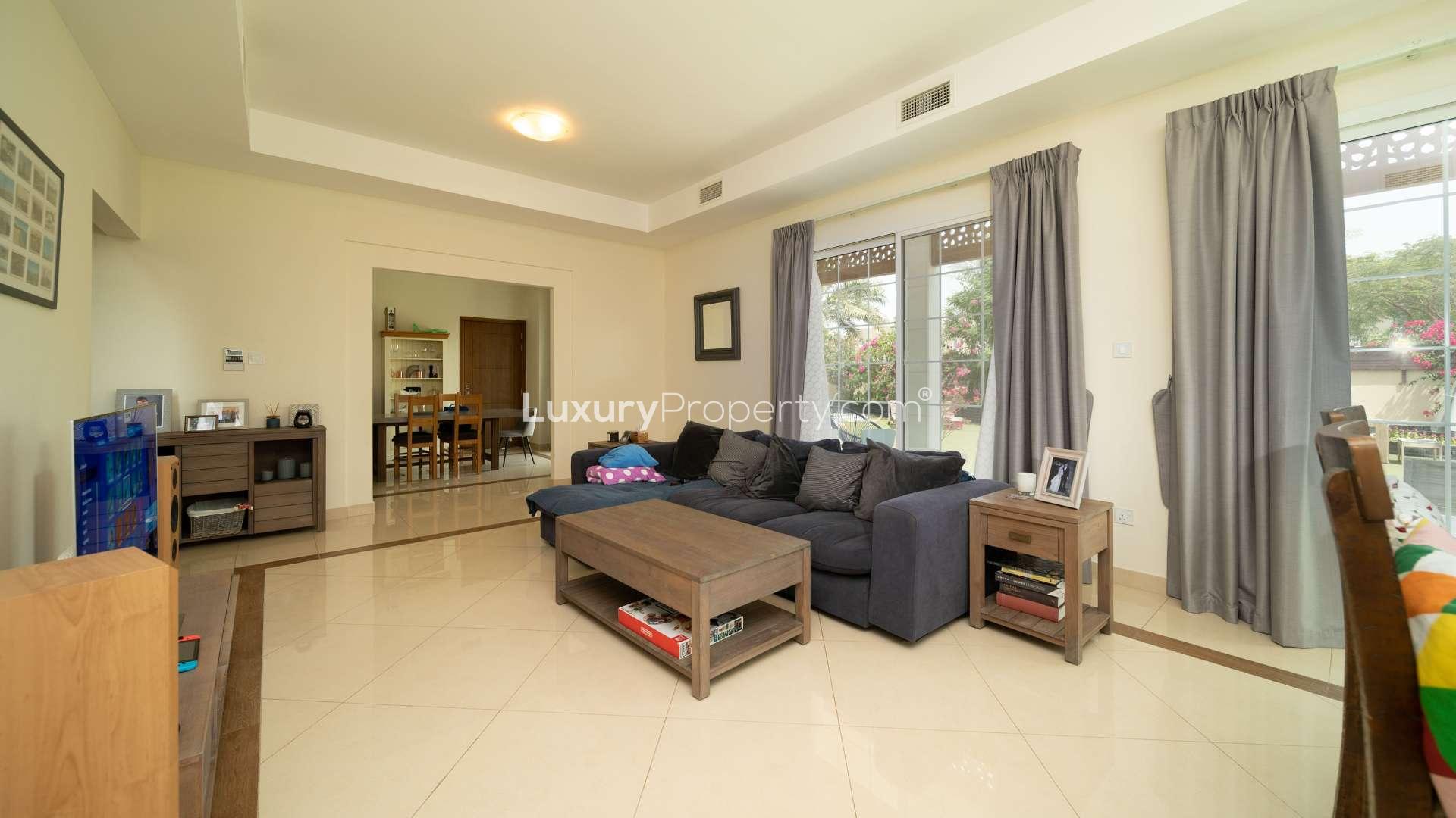 Impressive 5-bedroom villa exterior with garden in Rahat, Mudon for sale