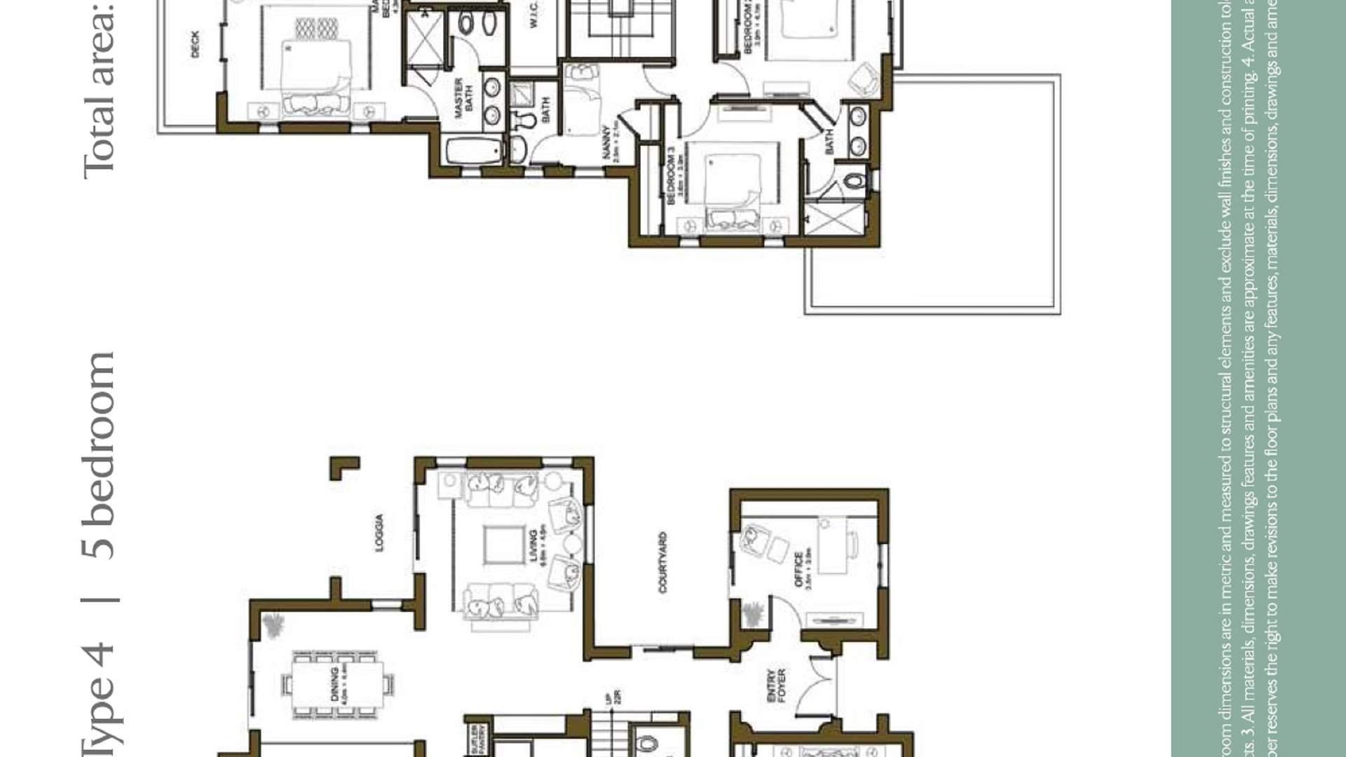 "Entrance sign of Rasha community in Arabian Ranches 2, lush greenery surrounds it.",Floorplan of 5-bedroom Rasha Villa, Arabian Ranches 2, showcasing layout and design details
