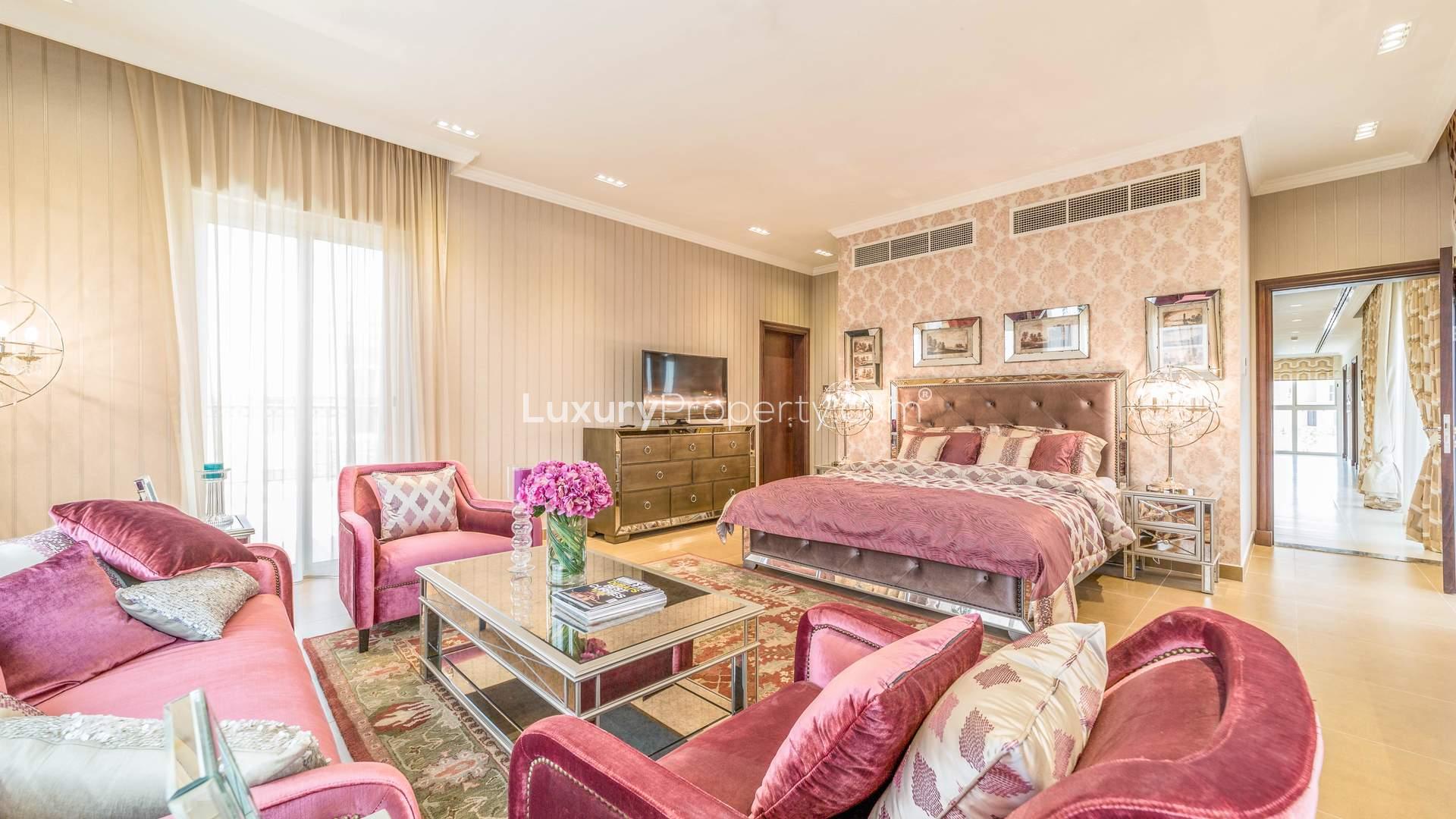 Luxurious living room in five-bedroom villa at Sienna Views, Jumeirah Golf Estates