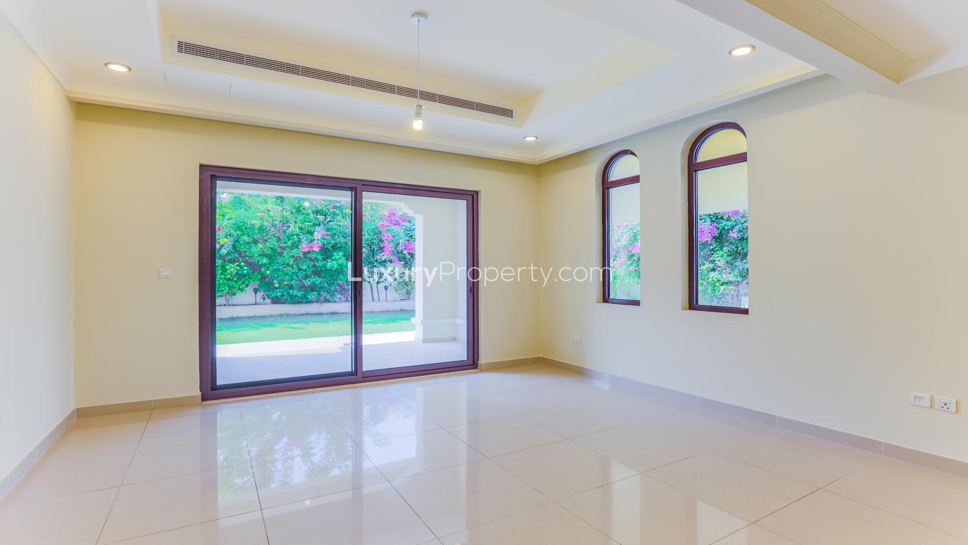 Elegant Rosa villa garden with lush greenery in Arabian Ranches 2, Dubai