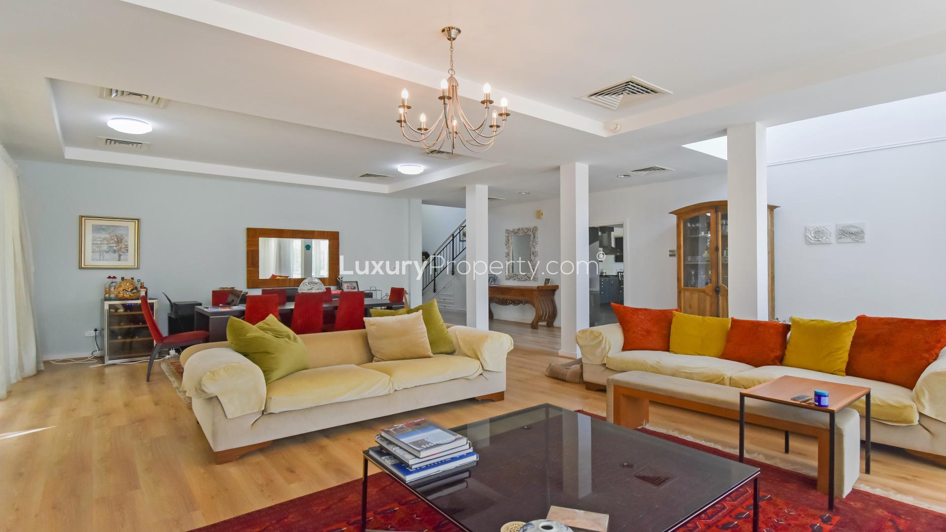 Upgraded villa interior with staircase in Saheel, Arabian Ranches Golf Course, 5-bedroom for sale