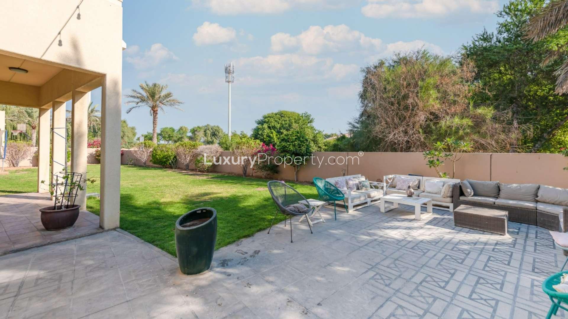 N/A,Spacious patio and garden area of family villa in Saheel, Arabian Ranches for sale