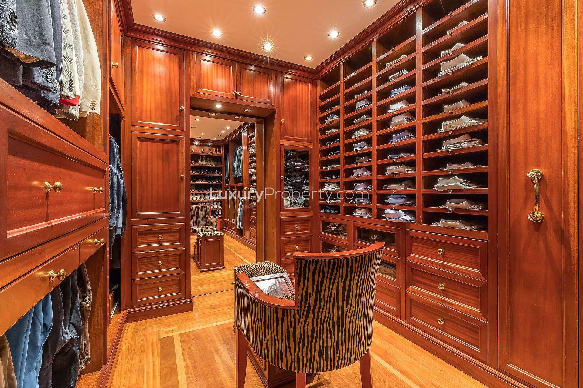 Outdoor dining area of renovated villa in St Paul de Vence, French Riviera